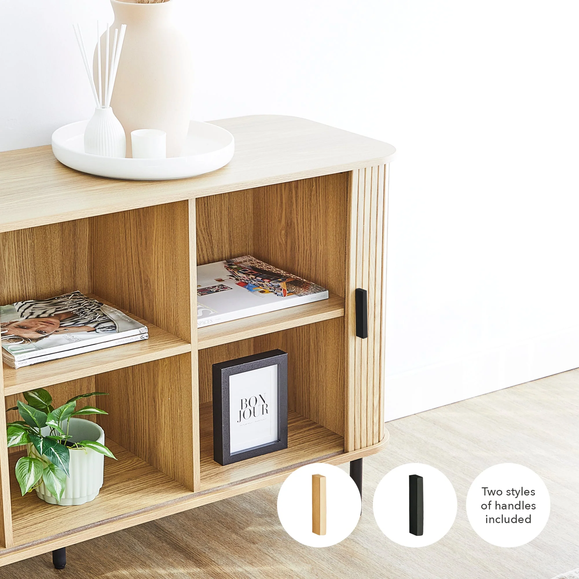 Haven Sliding Door Sideboard Natural (140cm) - Image 3
