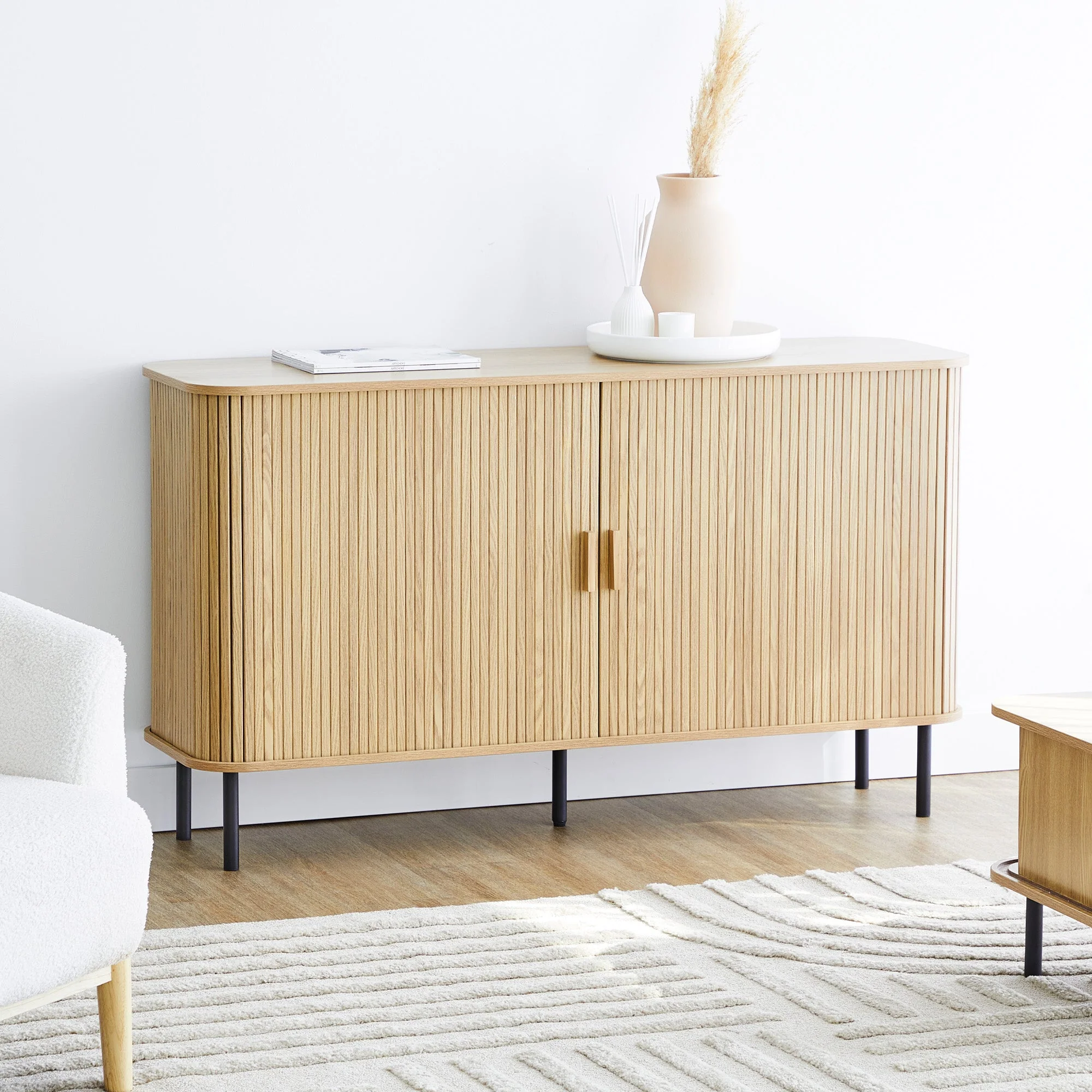 Haven Sliding Door Sideboard Natural (140cm) - Image 4
