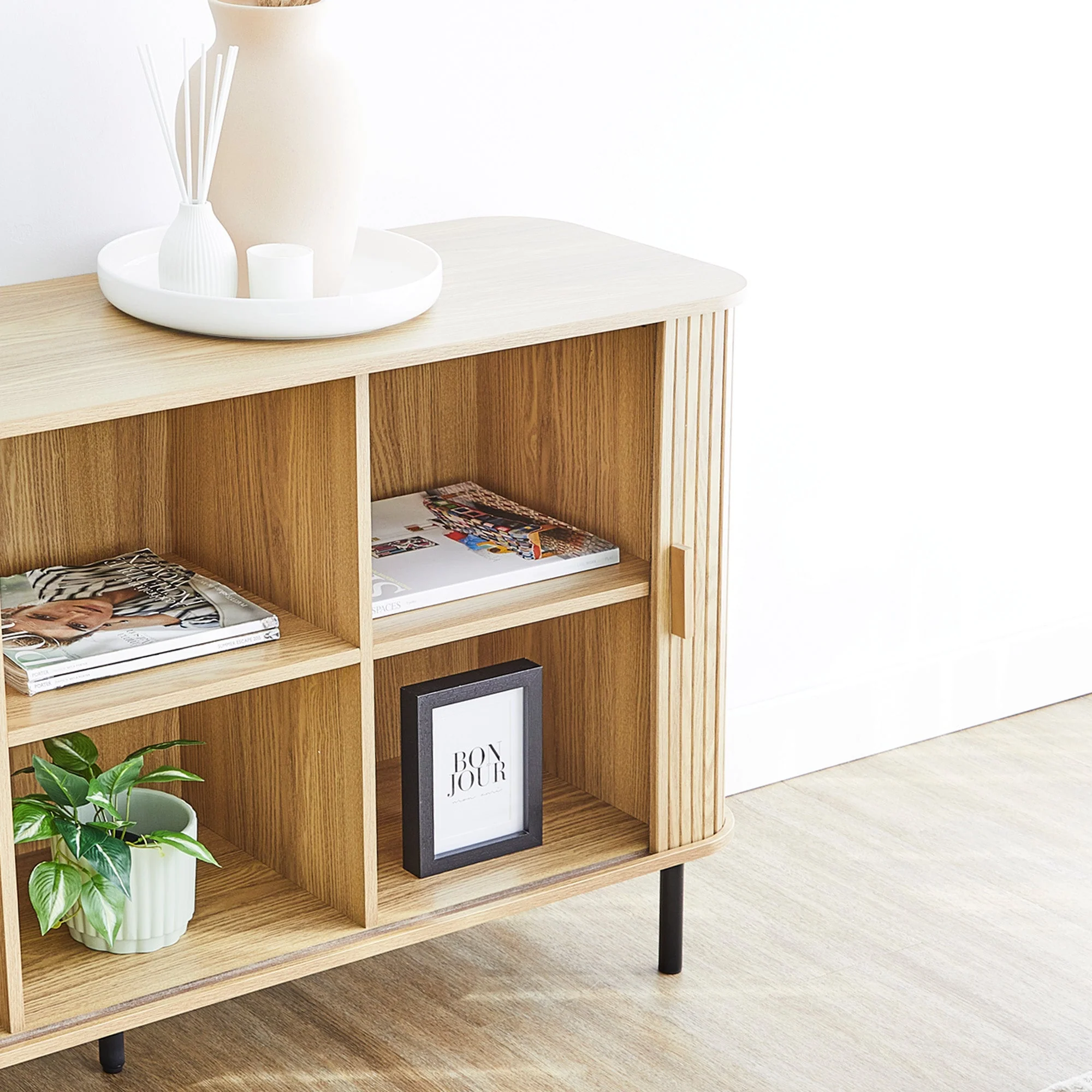 Haven Sliding Door Sideboard Natural (140cm) - Image 9
