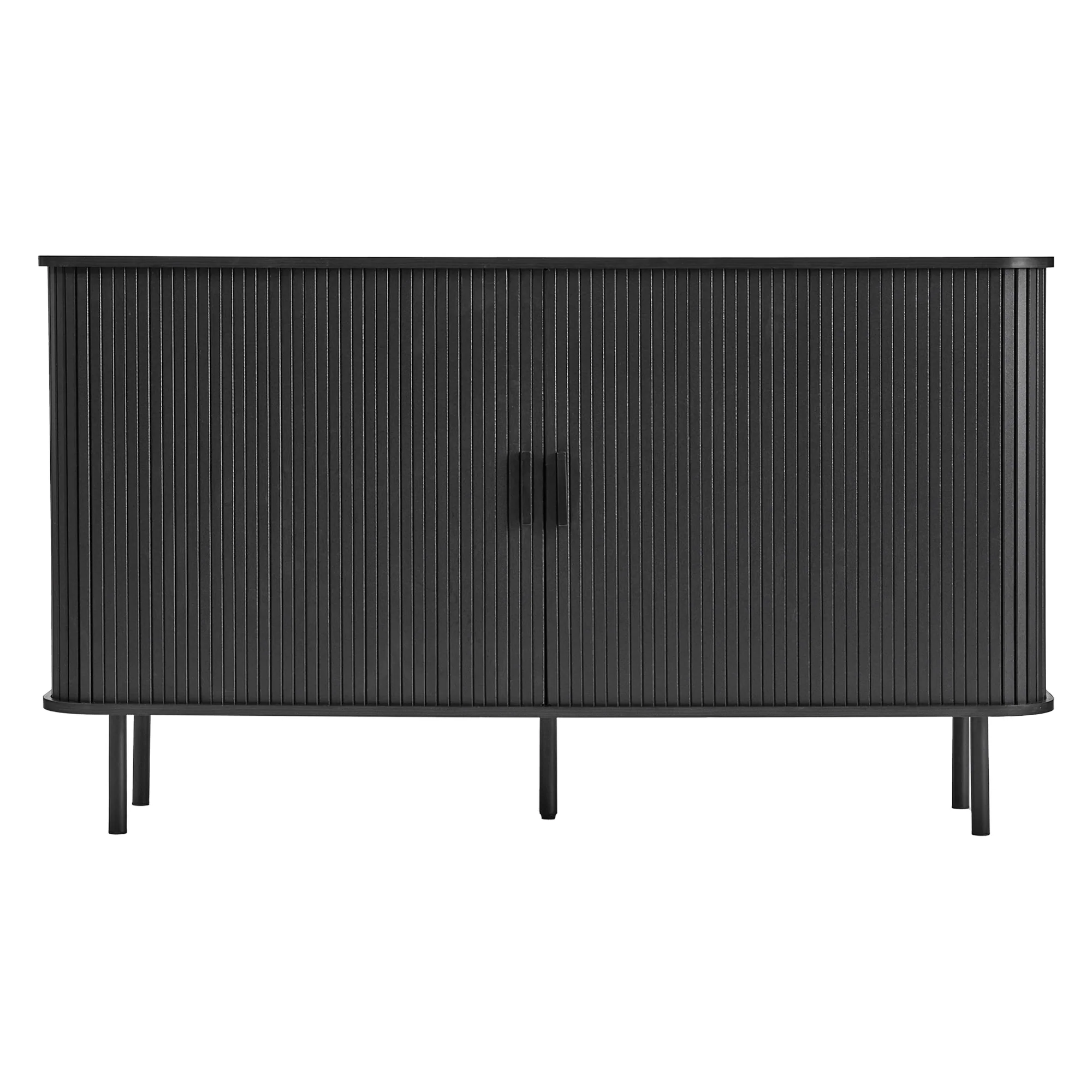 Haven Sliding Door Sideboard Black (140cm) - Image 11