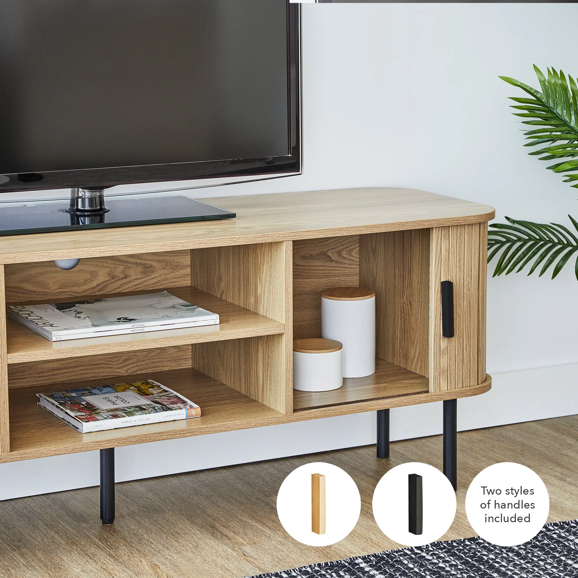 Haven Sliding Door Entertainment Unit Natural (140cm) - Image 3