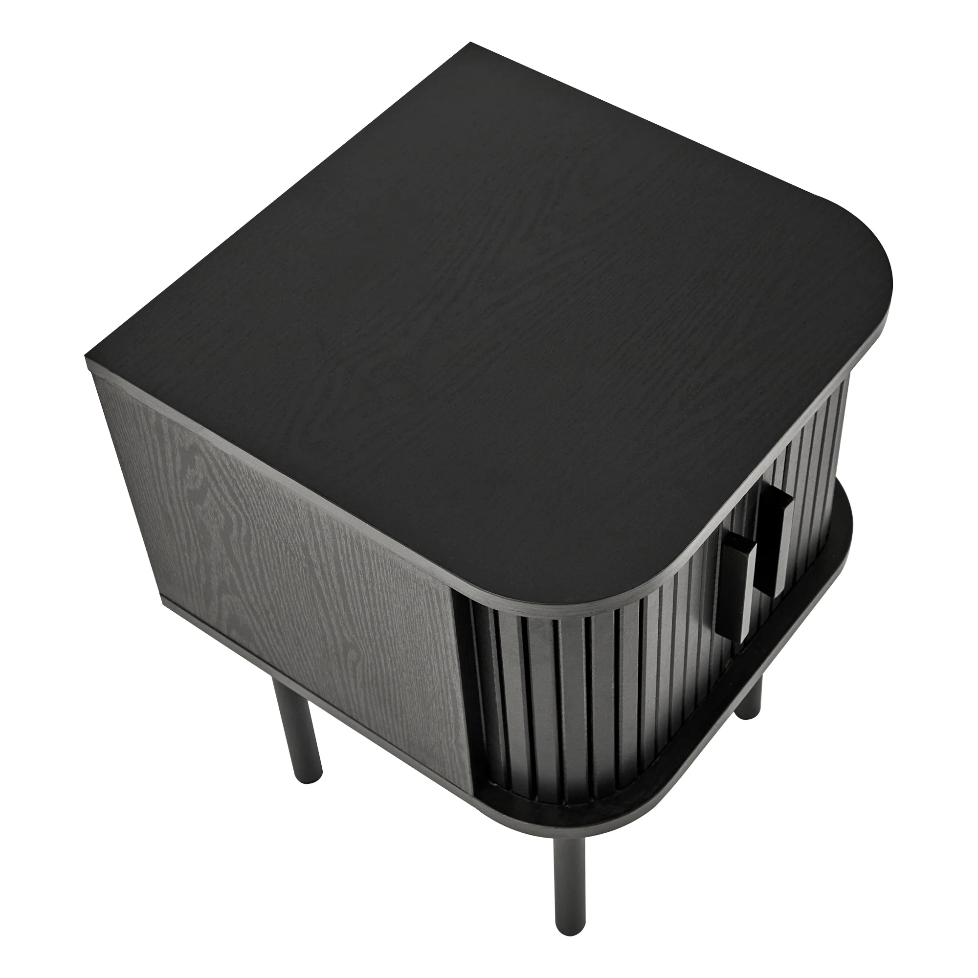 Haven Sliding Door Bedside Table Black - Image 11