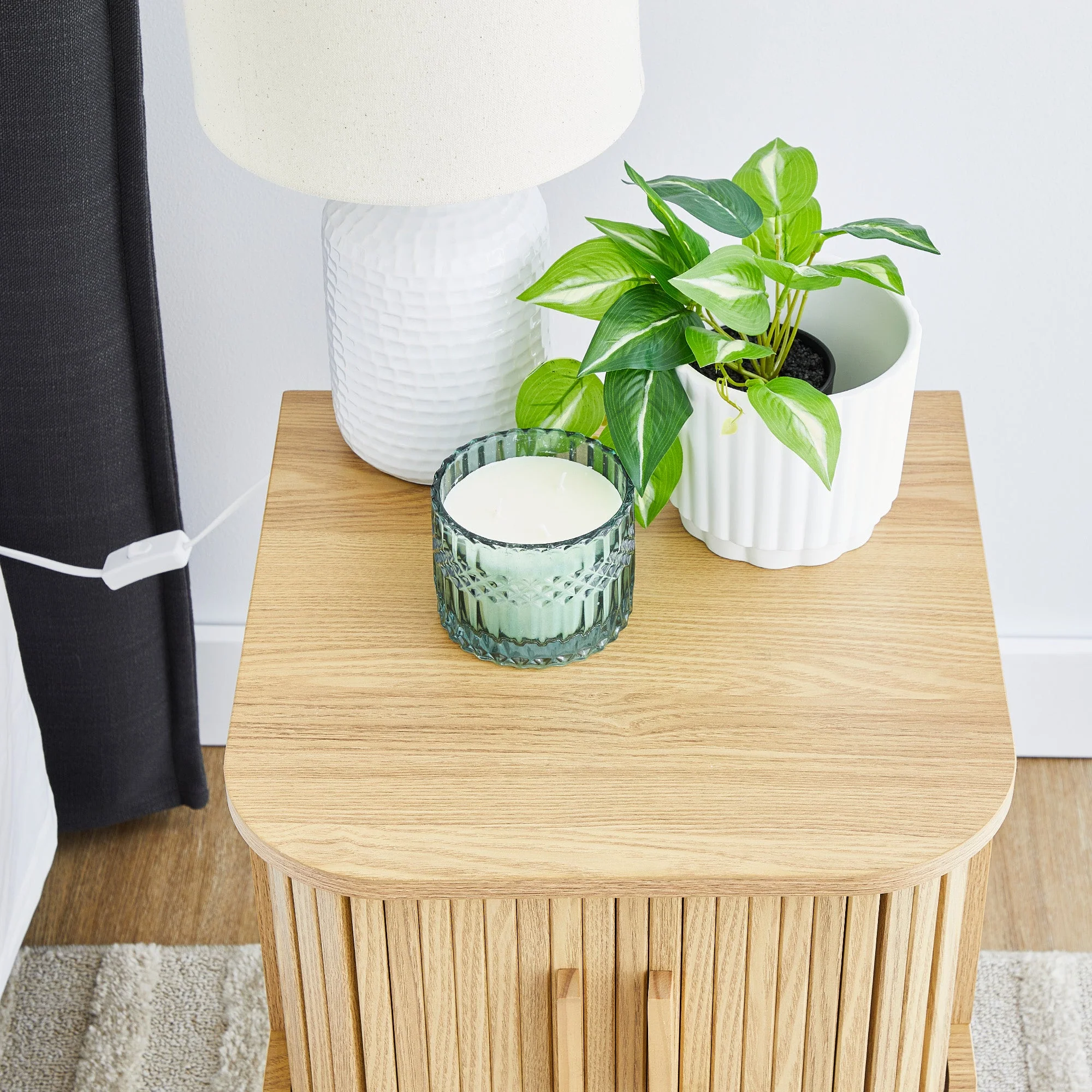 Haven Sliding Door Bedside Table Natural - Image 10