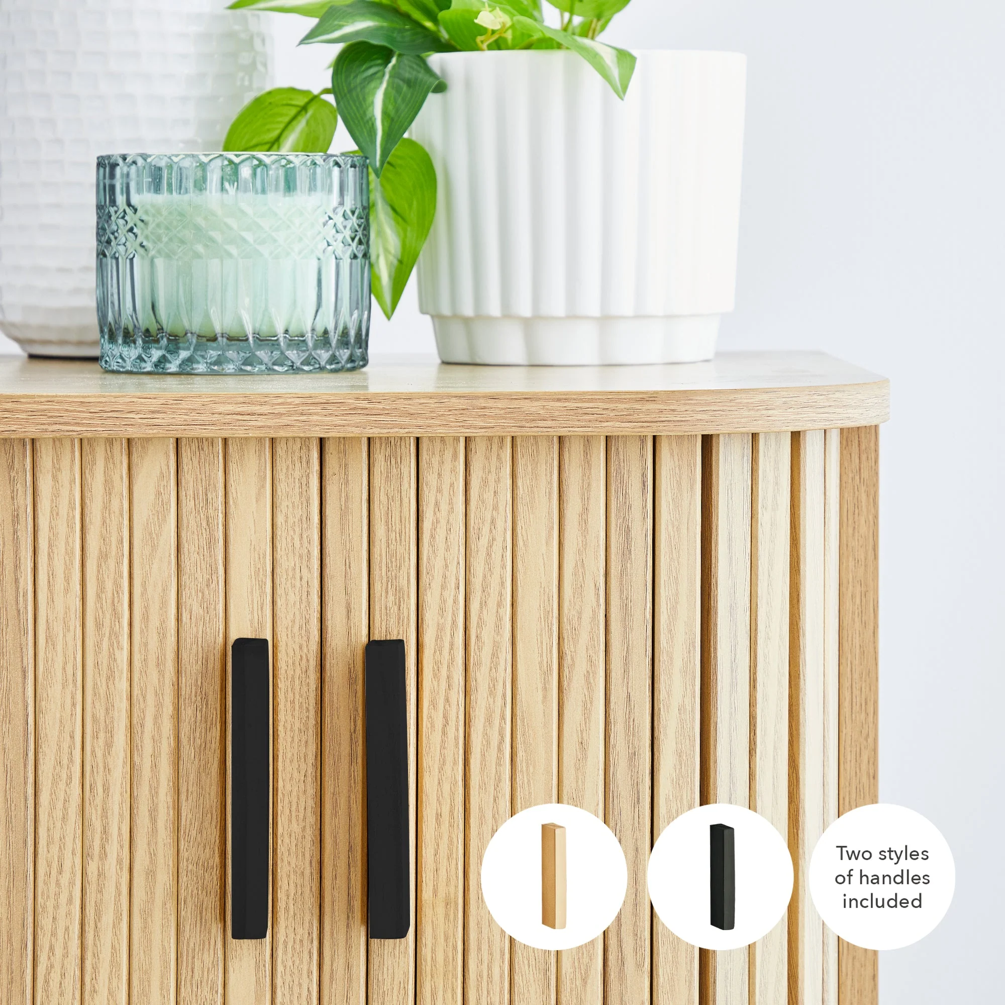 Haven Sliding Door Bedside Table Natural - Image 3