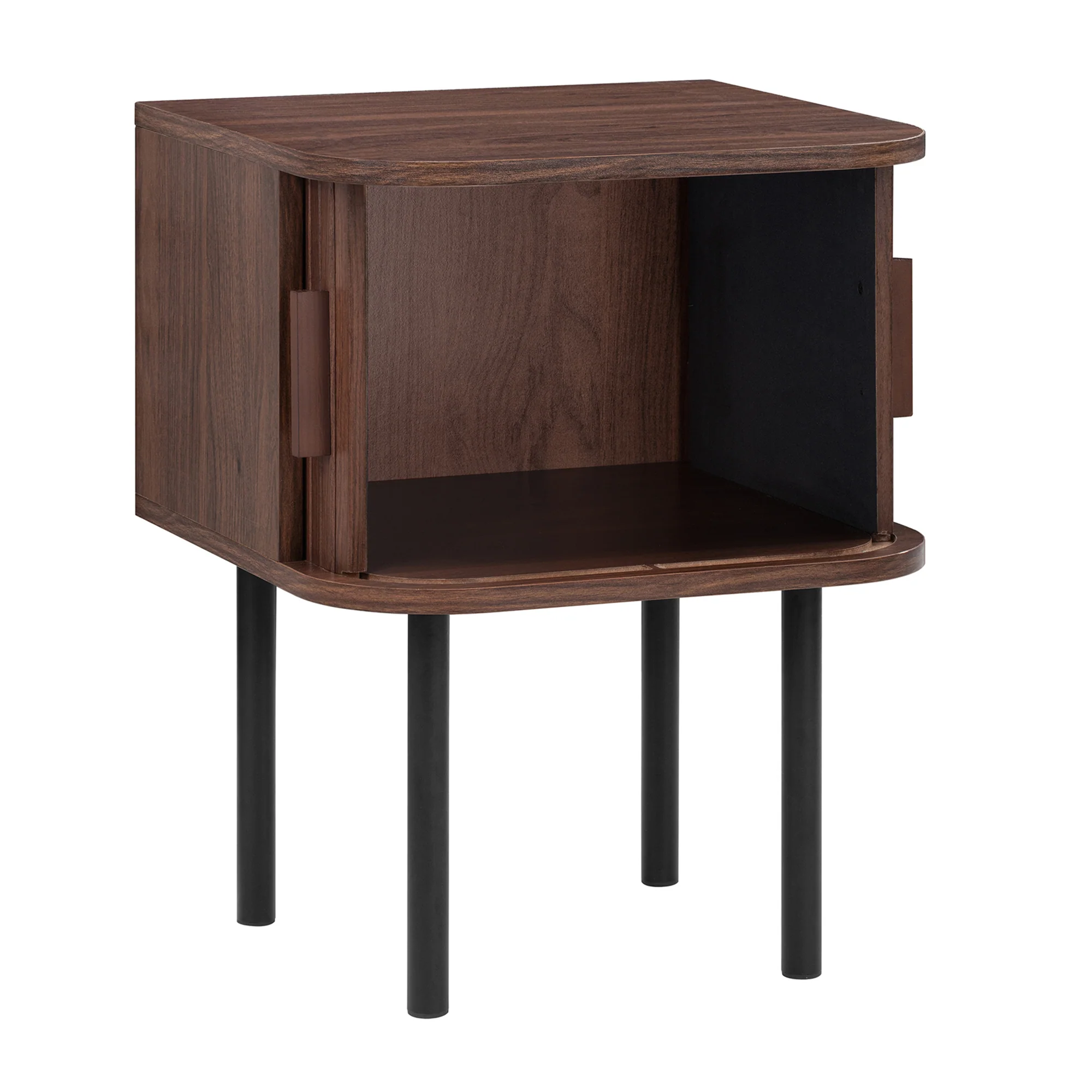 Haven Sliding Door Bedside Table Walnut (Set of 2) - Image 10