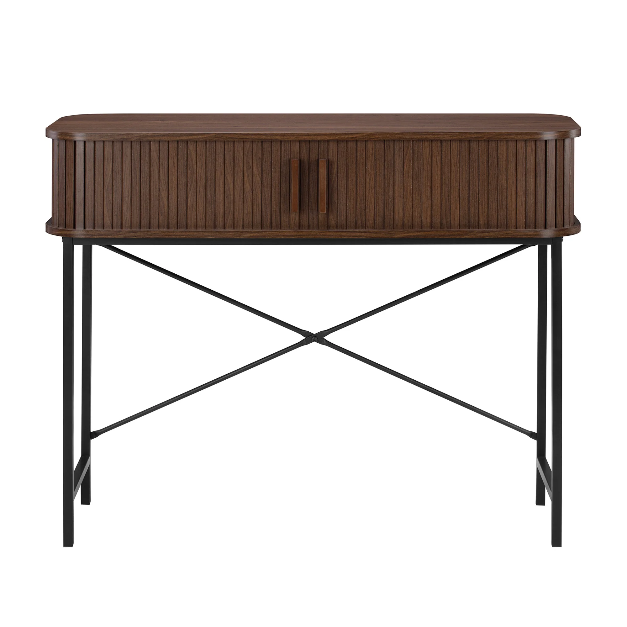 Haven Sliding Door Console Table Walnut (100cm) - Image 11