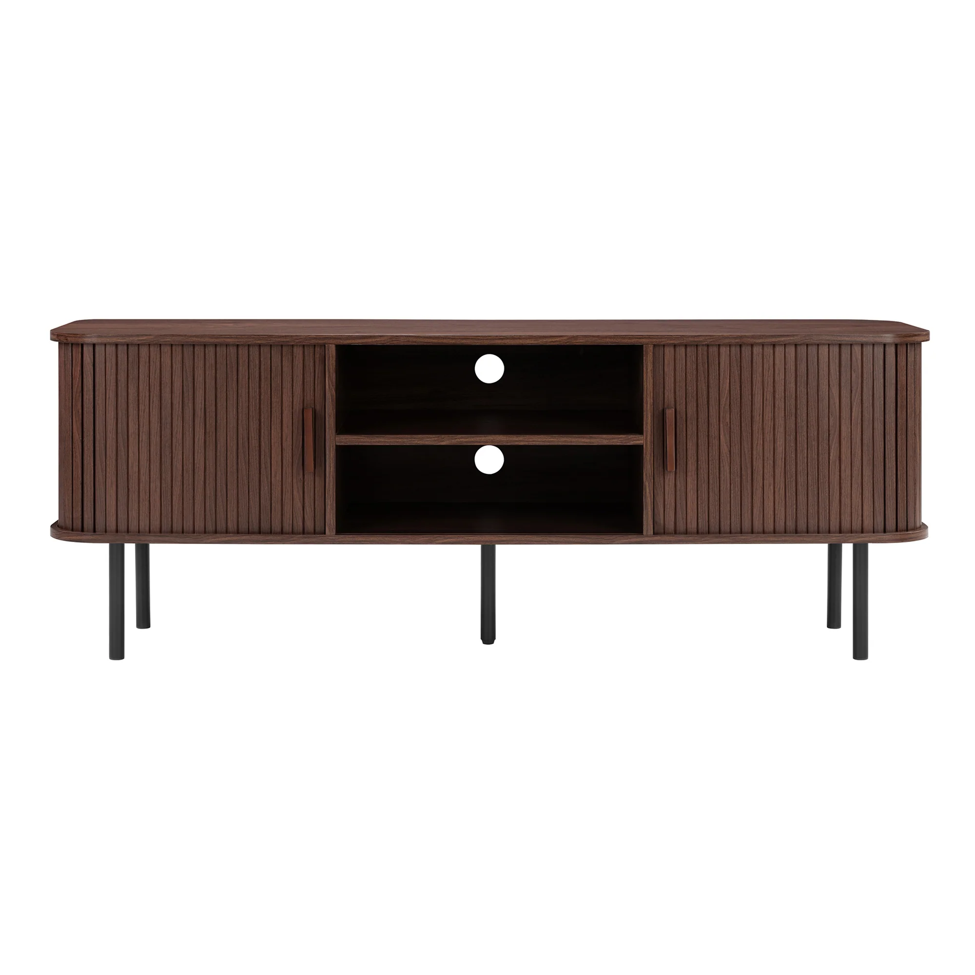 Haven Sliding Door Entertainment Unit Walnut (140cm) - Image 10