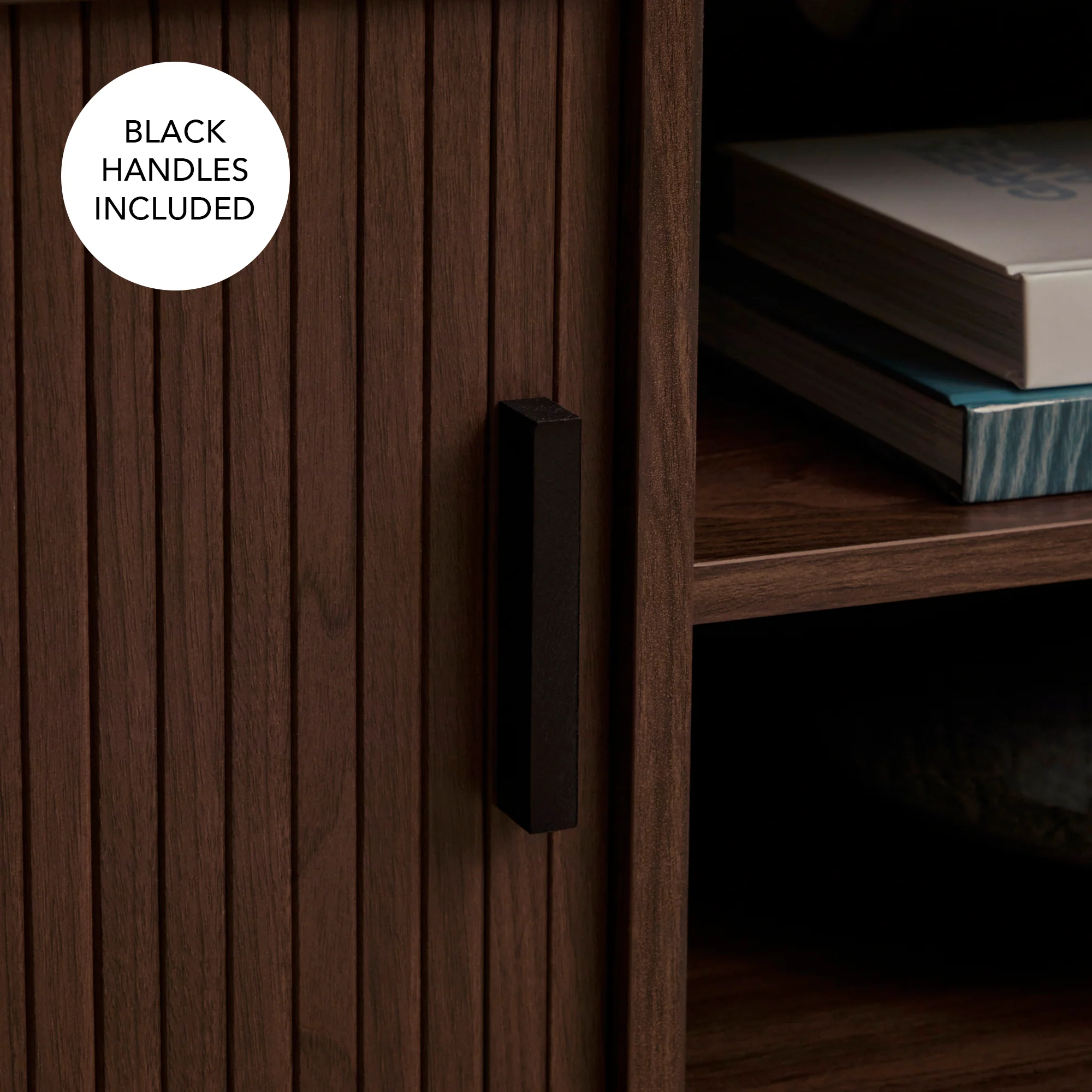 Haven Sliding Door Entertainment Unit Walnut (140cm) - Image 7