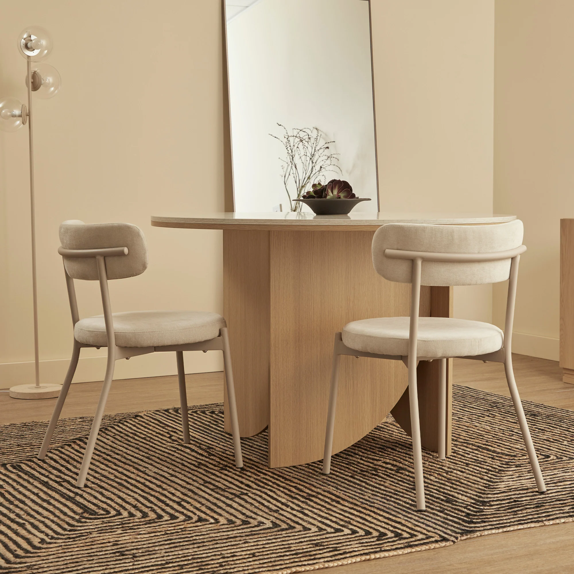 Hawthorn Set of 4 Dining Chairs Cream - Image 10