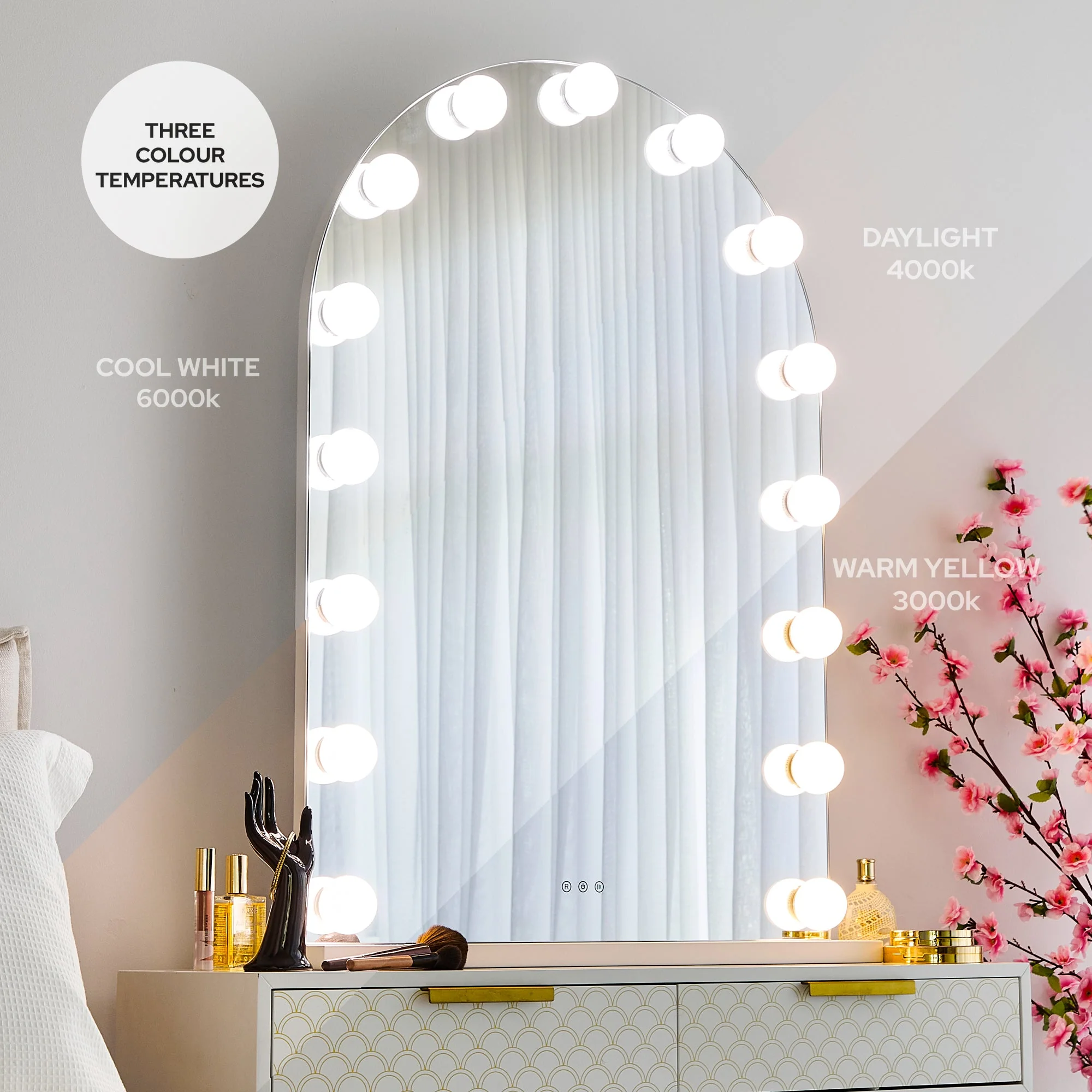 LED 102cm Large Arched Vanity Mirror - Image 5