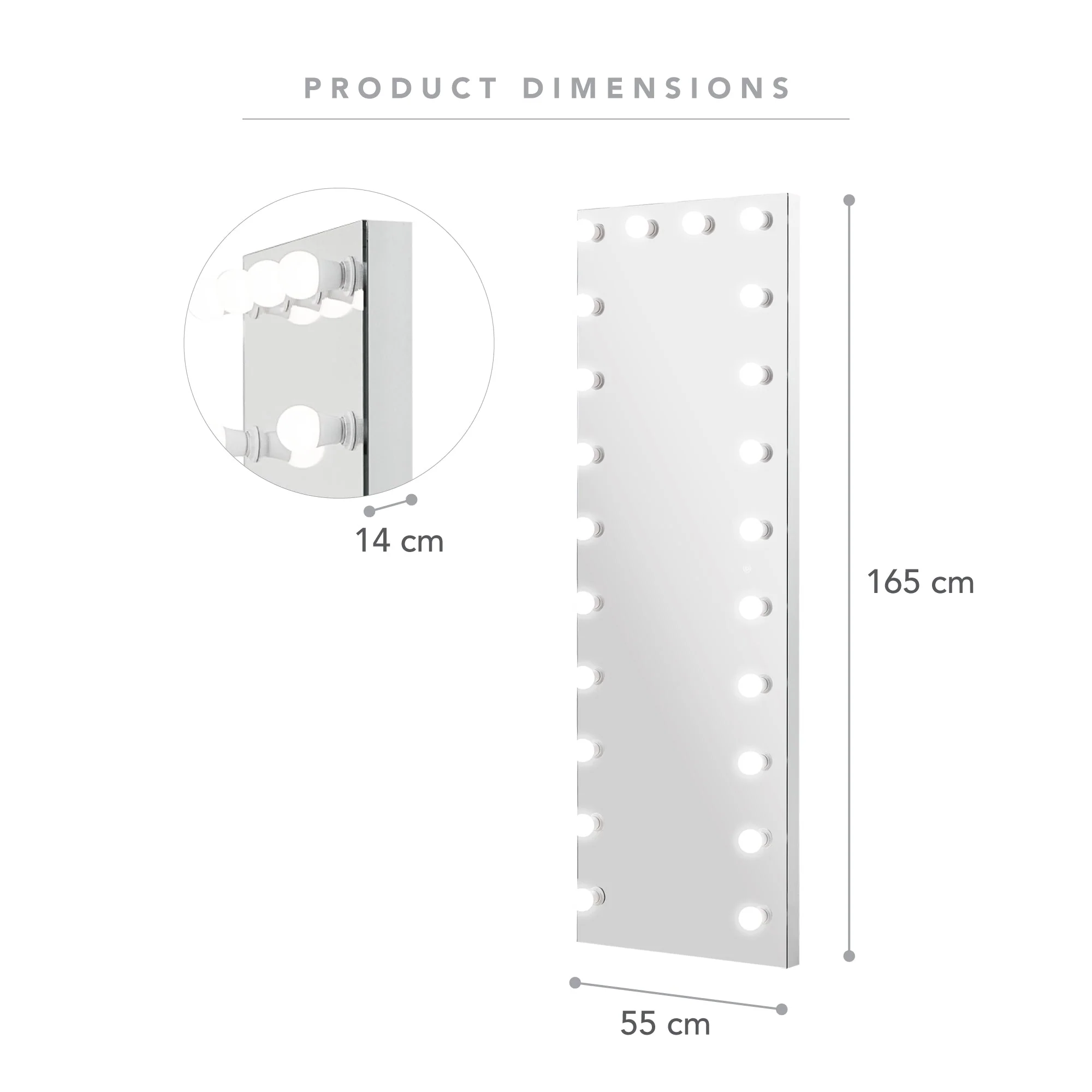 LED 165cm Full Length Mirror - Image 3