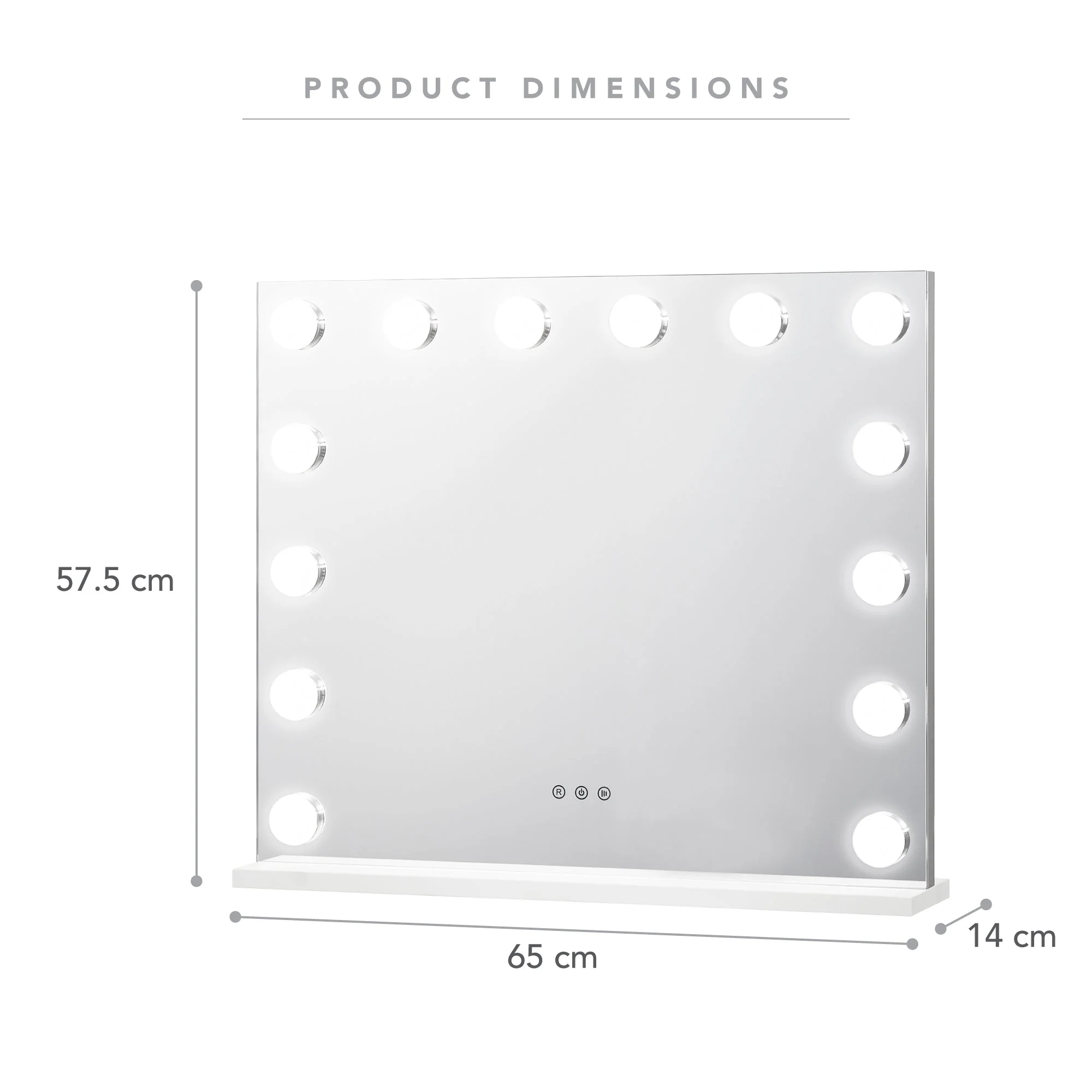 LED 65cm Large Rectangle Vanity Mirror - Image 3