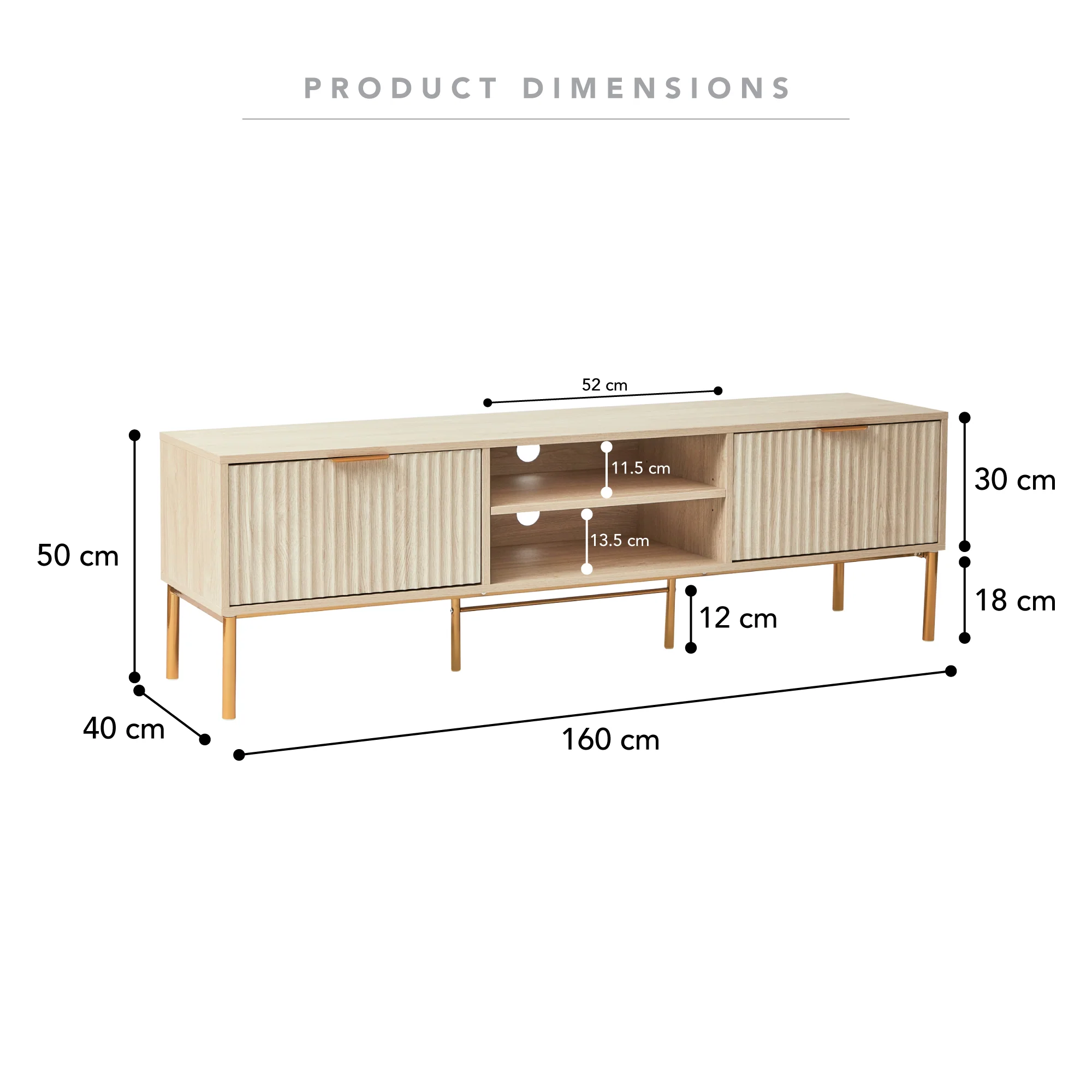 Indy Entertainment Unit Natural (160cm) - Image 3