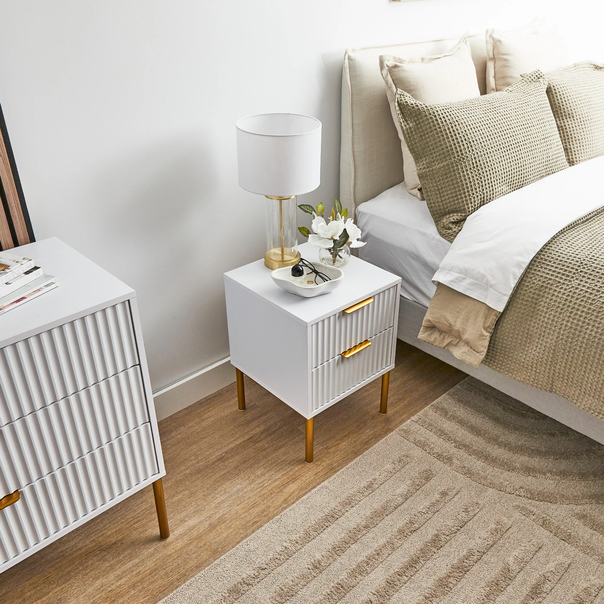 Indy Bedside Table White - Image 4