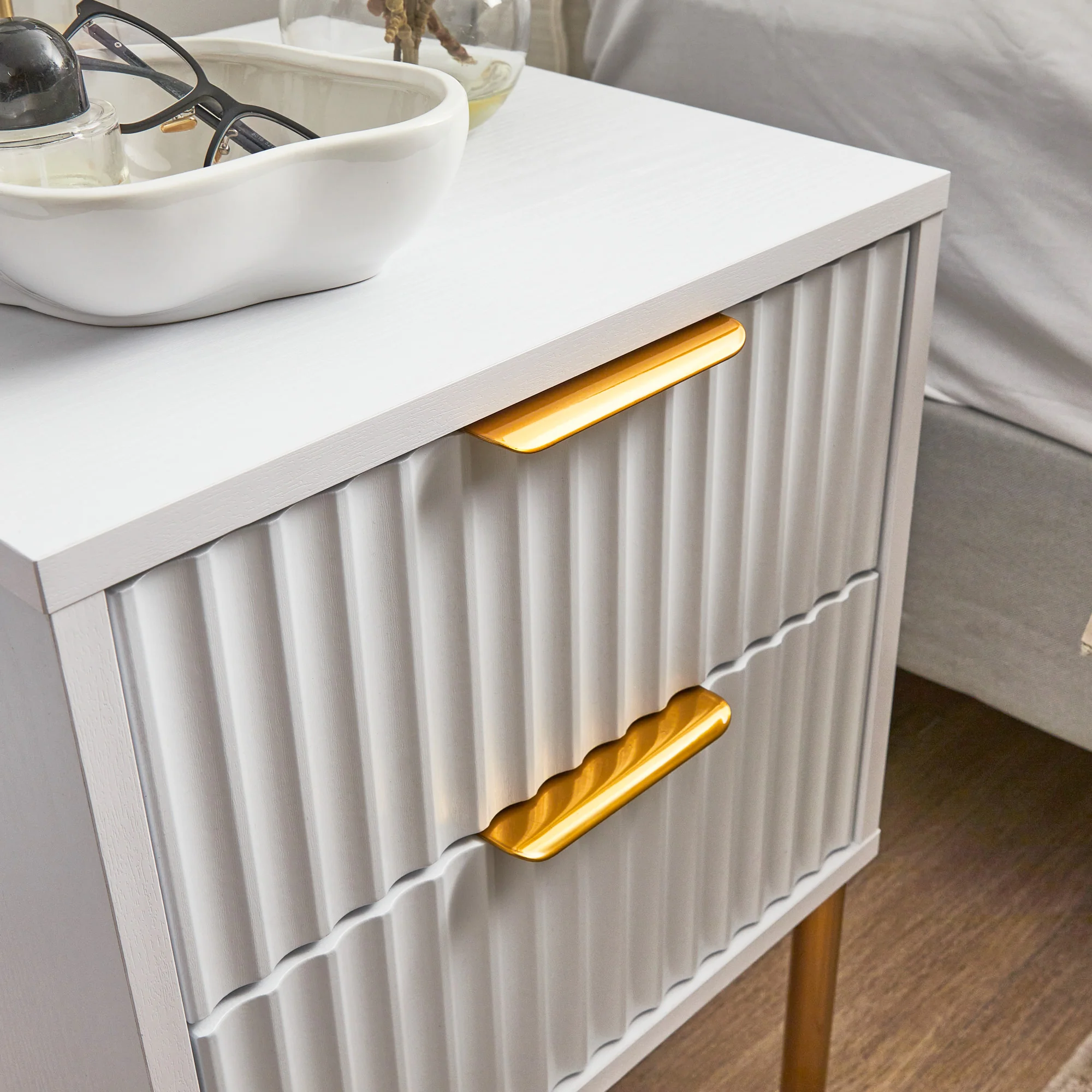 Indy Bedside Table White - Image 5