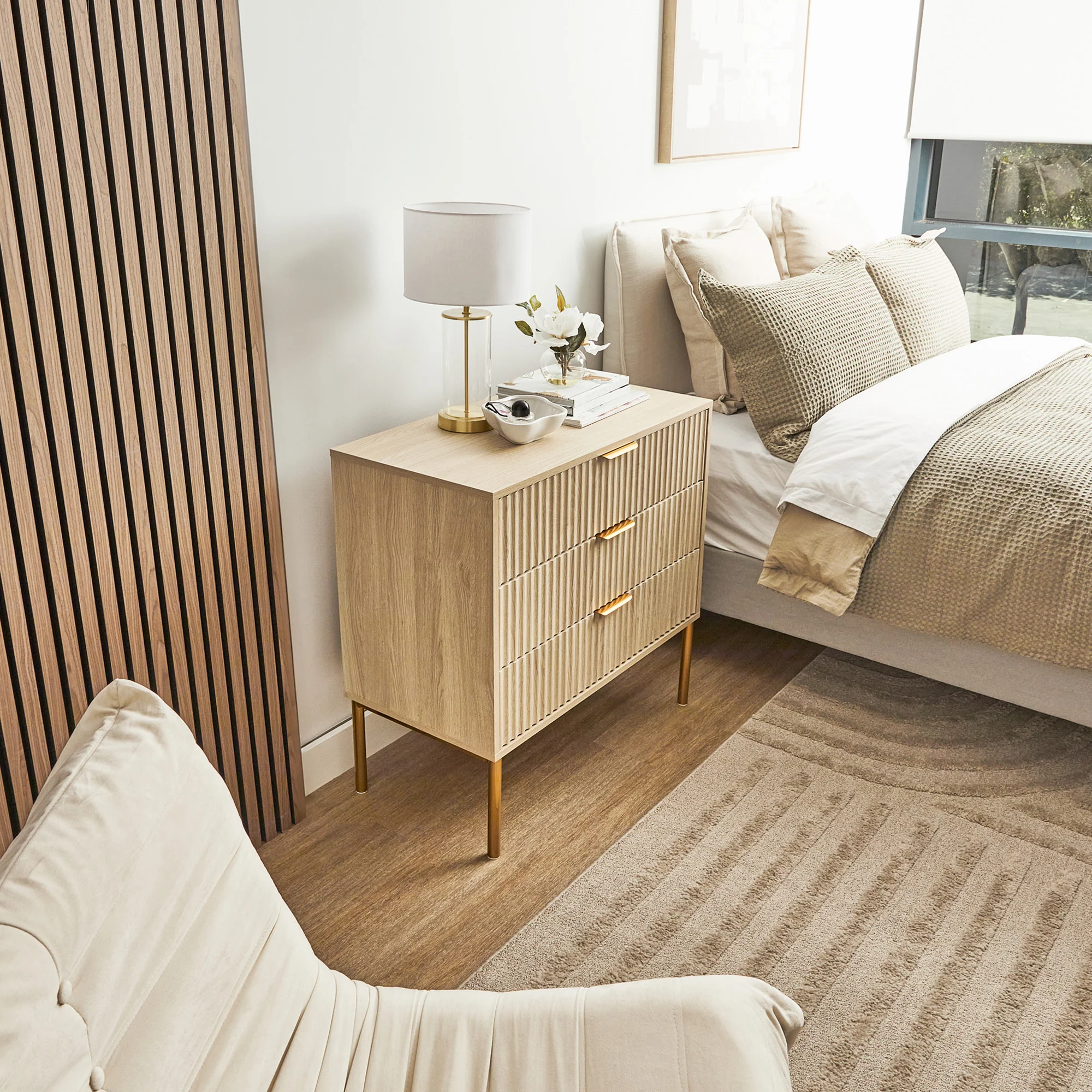 Indy Chest of 3 Drawers Natural - Image 4