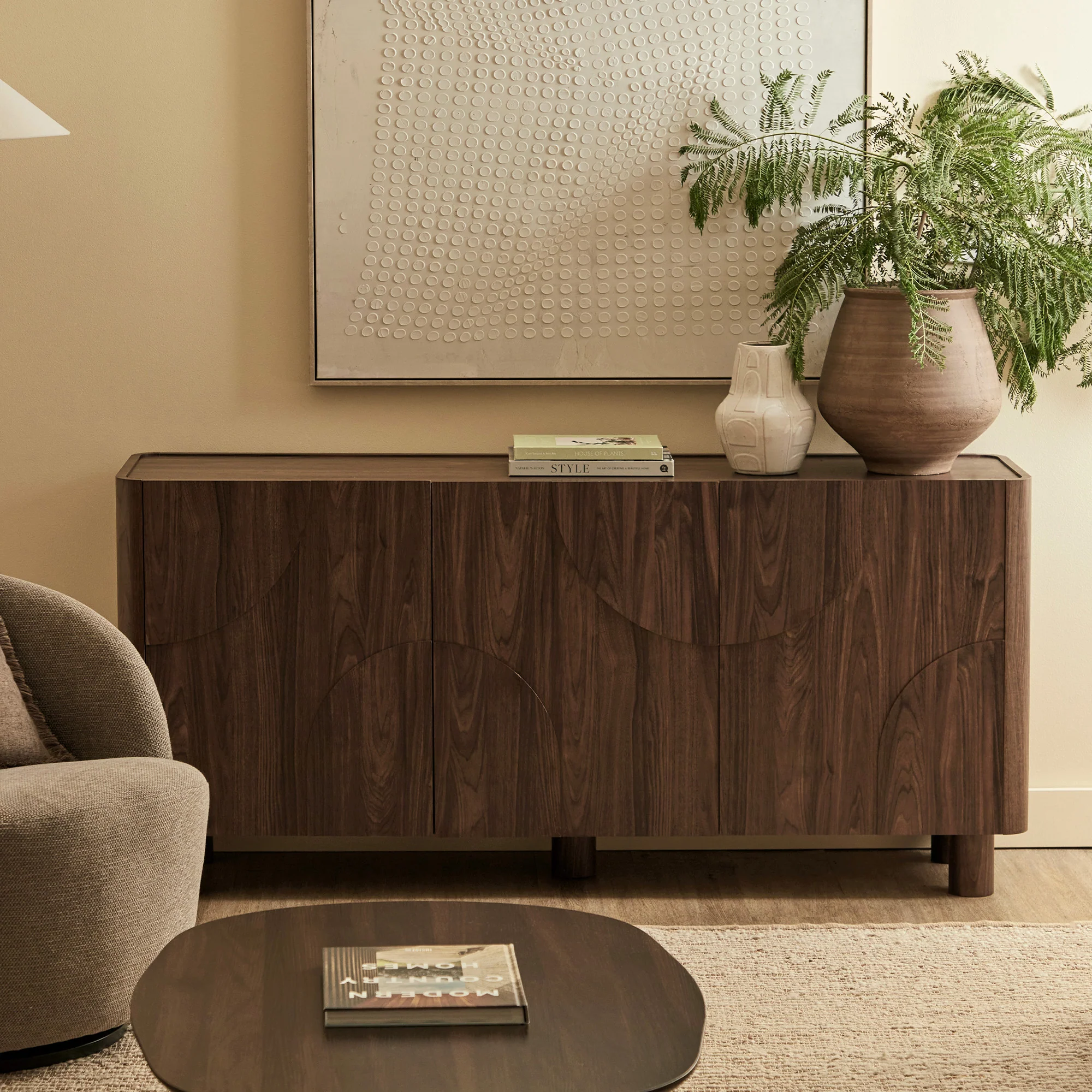 Iris 3 Door Buffet Walnut (160cm) - Image 5
