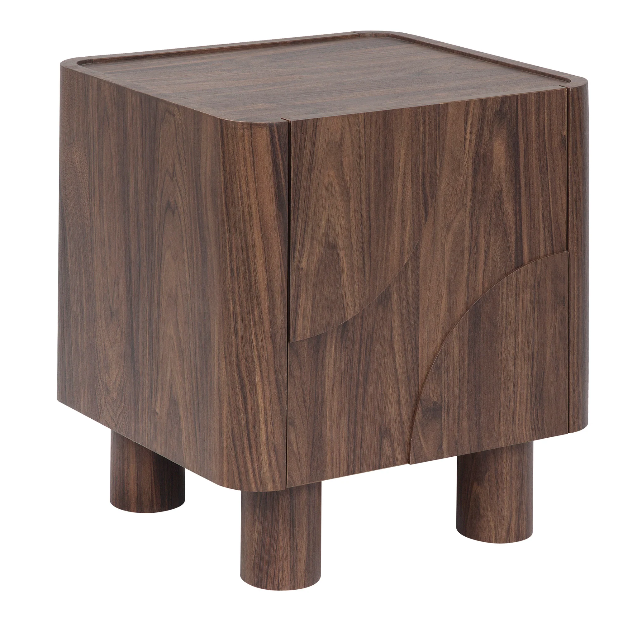 Iris Bedside Table Walnut - Image 2
