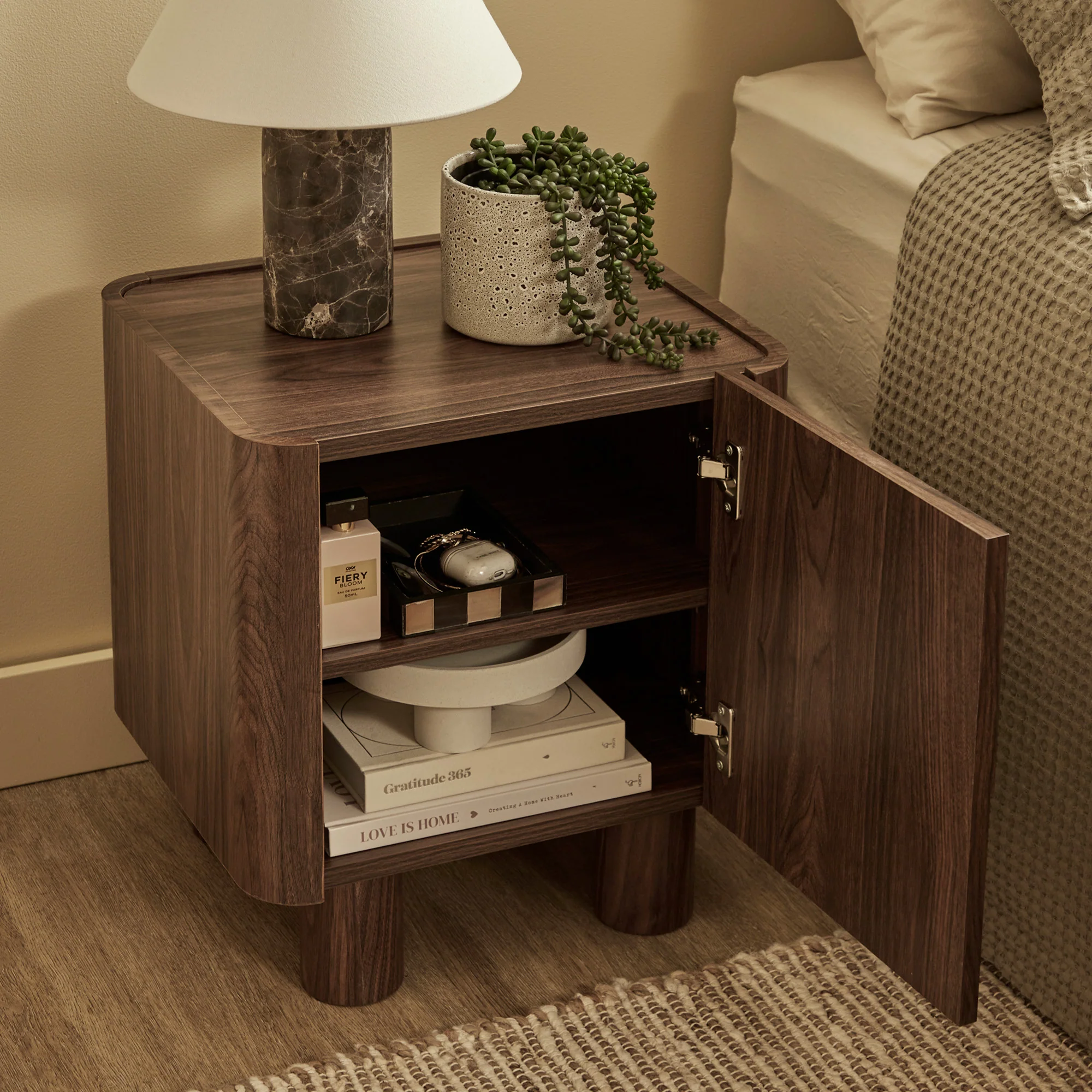 Iris Bedside Table Walnut (Set of 2) - Image 5