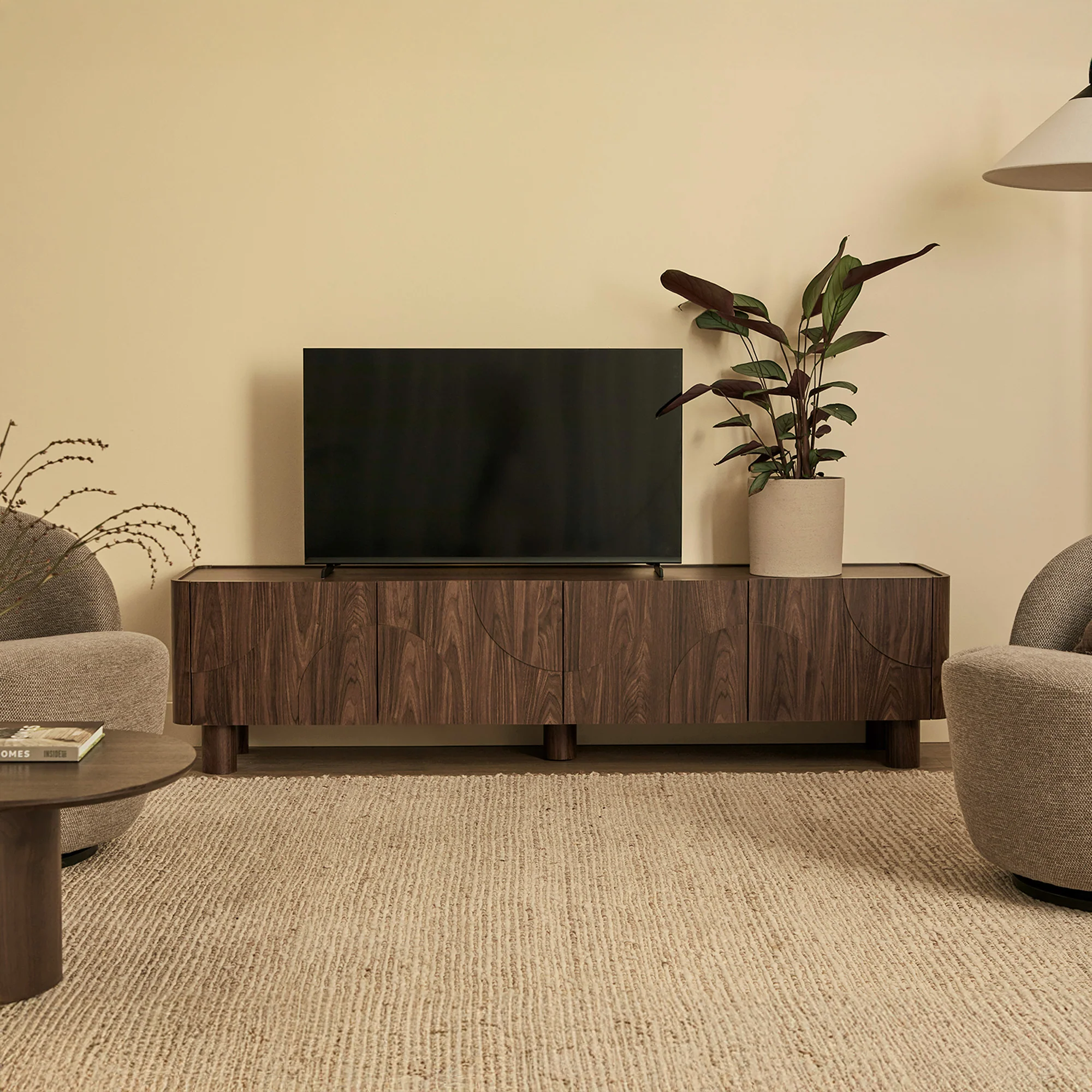 Iris Entertainment Unit Walnut (180cm) - Image 6
