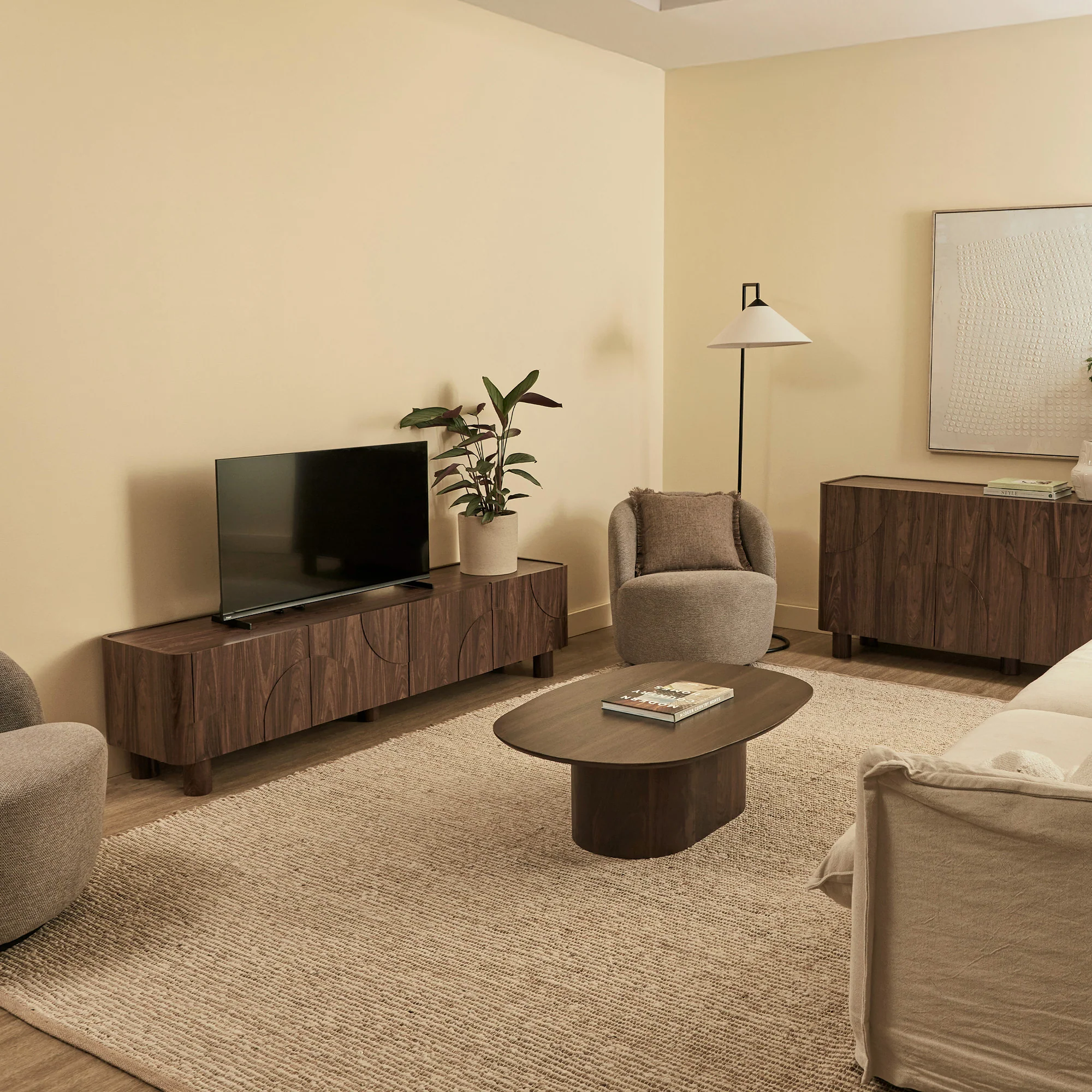 Iris Entertainment Unit Walnut (180cm) - Image 8