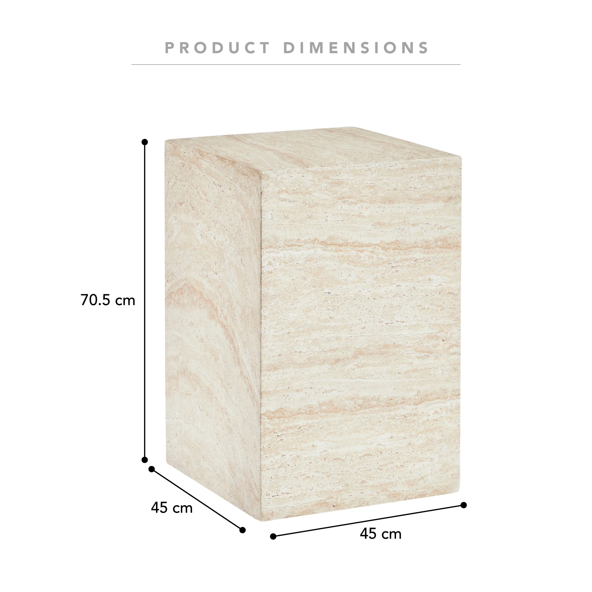 Isabella Travertine Look Plinth - Image 3
