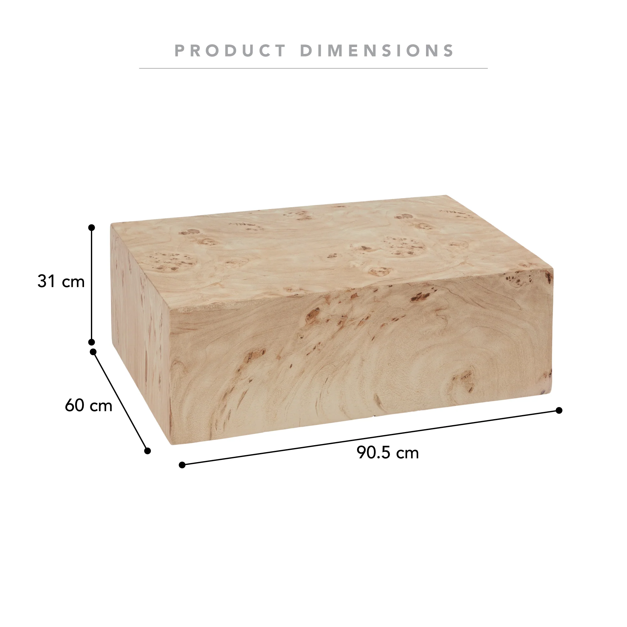 Isla Burl Look Coffee Table - Image 3