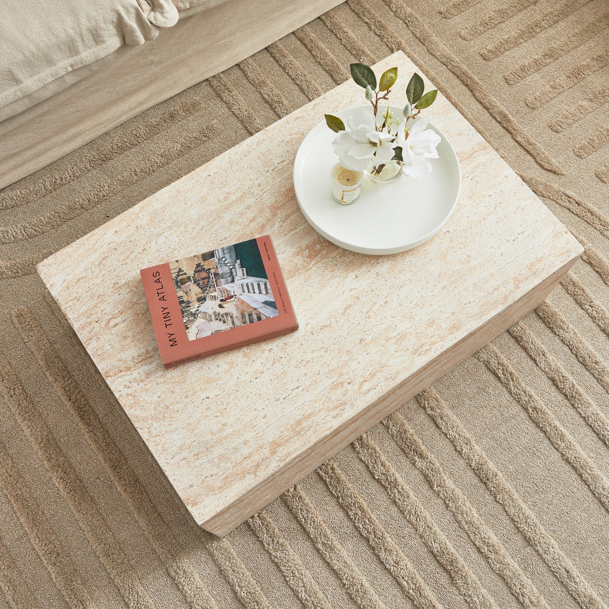 Isla Travertine Look Coffee Table - Image 8