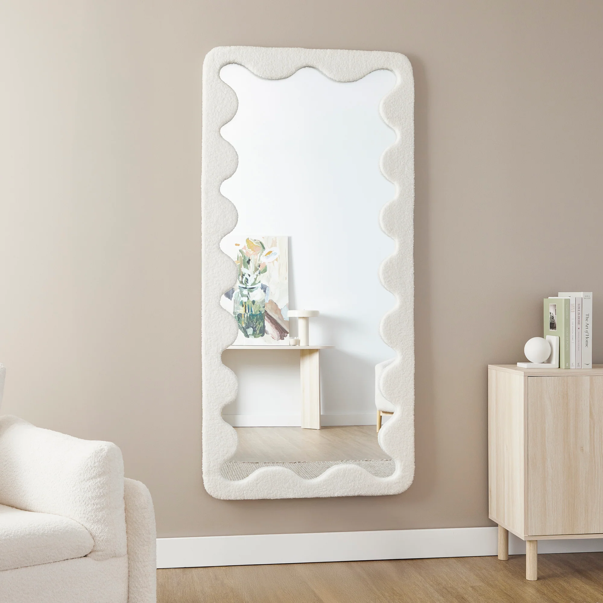 Jacky 170cm Squiggle Mirror White - Image 4
