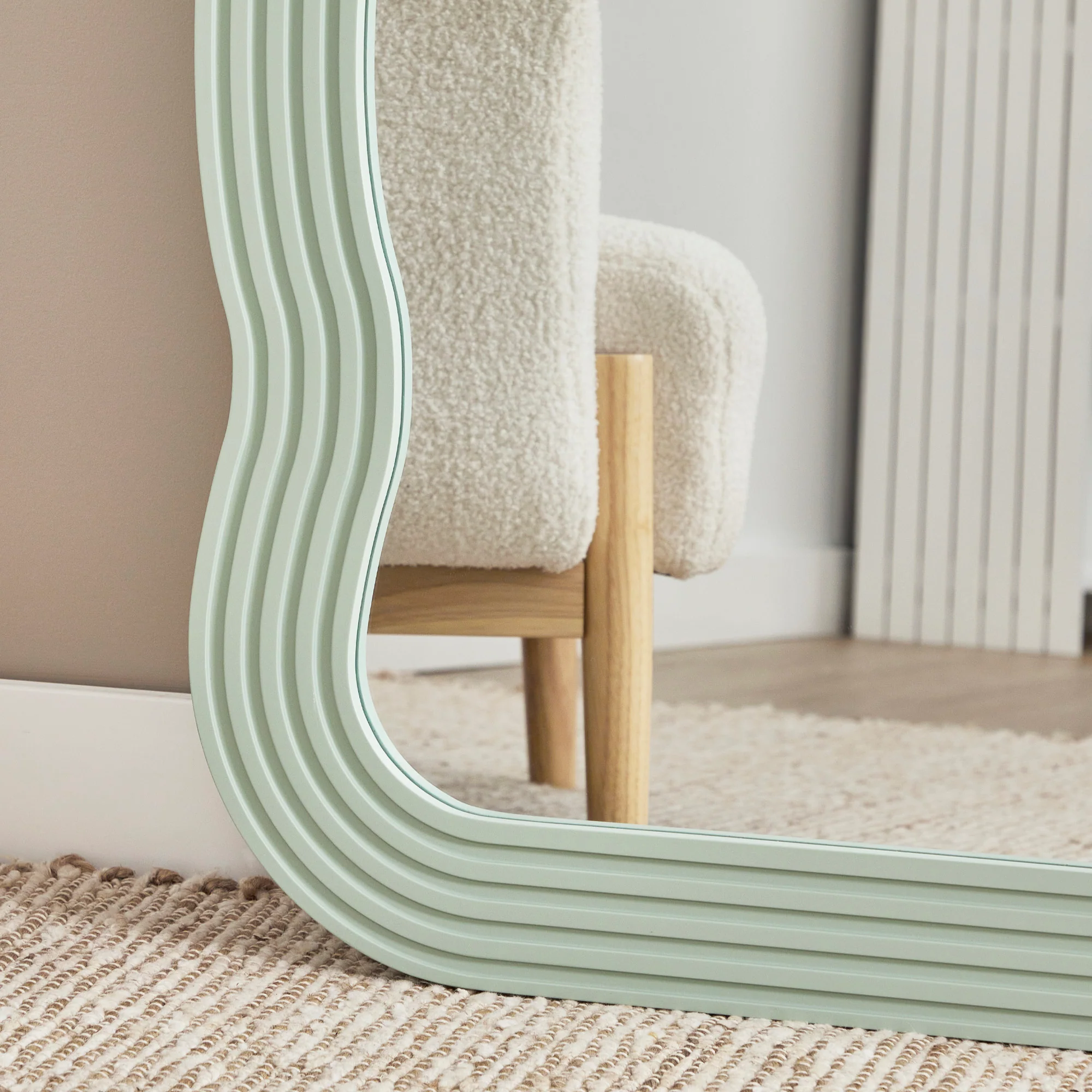 Jesse 170cm Squiggle Mirror Green - Image 5
