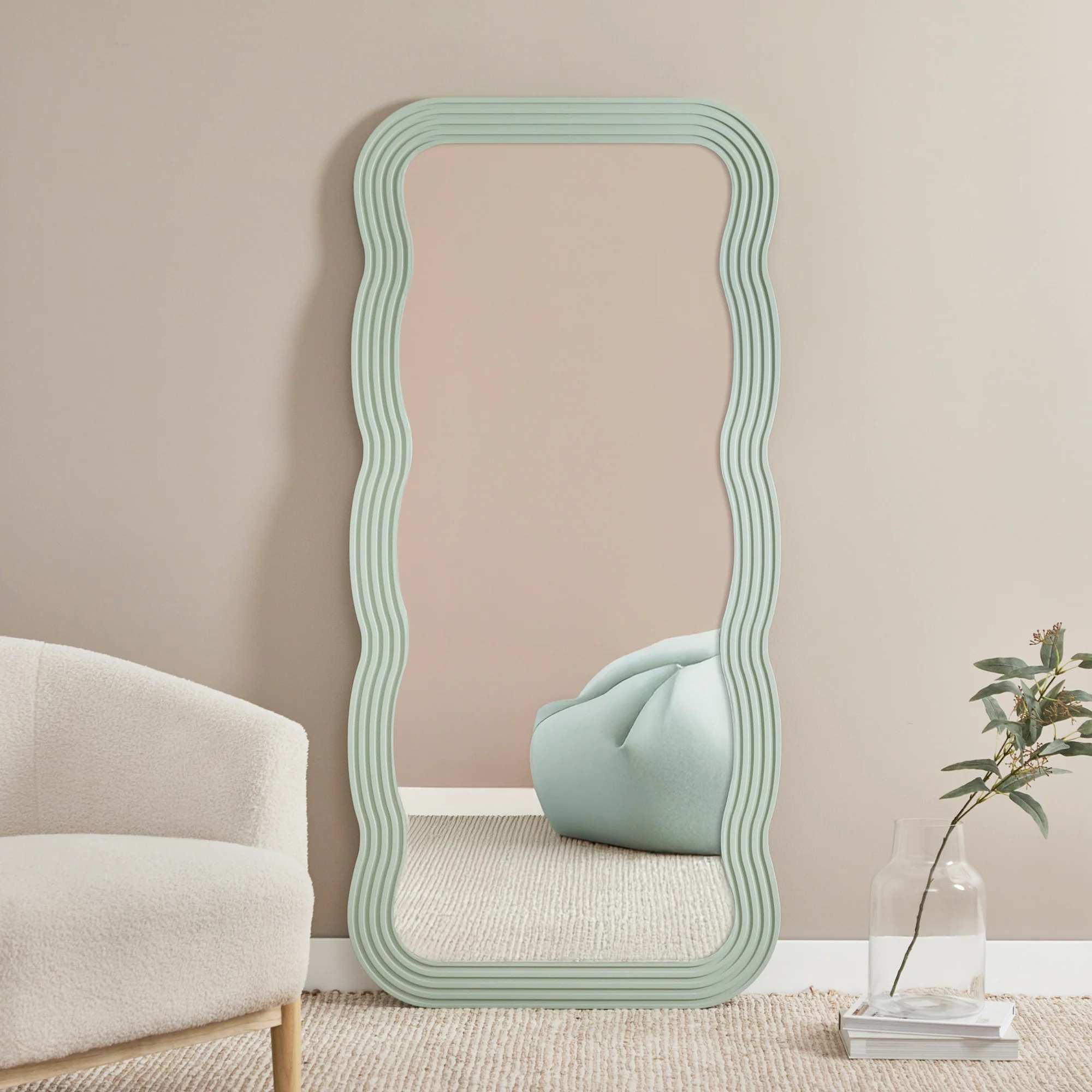 Jesse 170cm Squiggle Mirror Green - Image 6