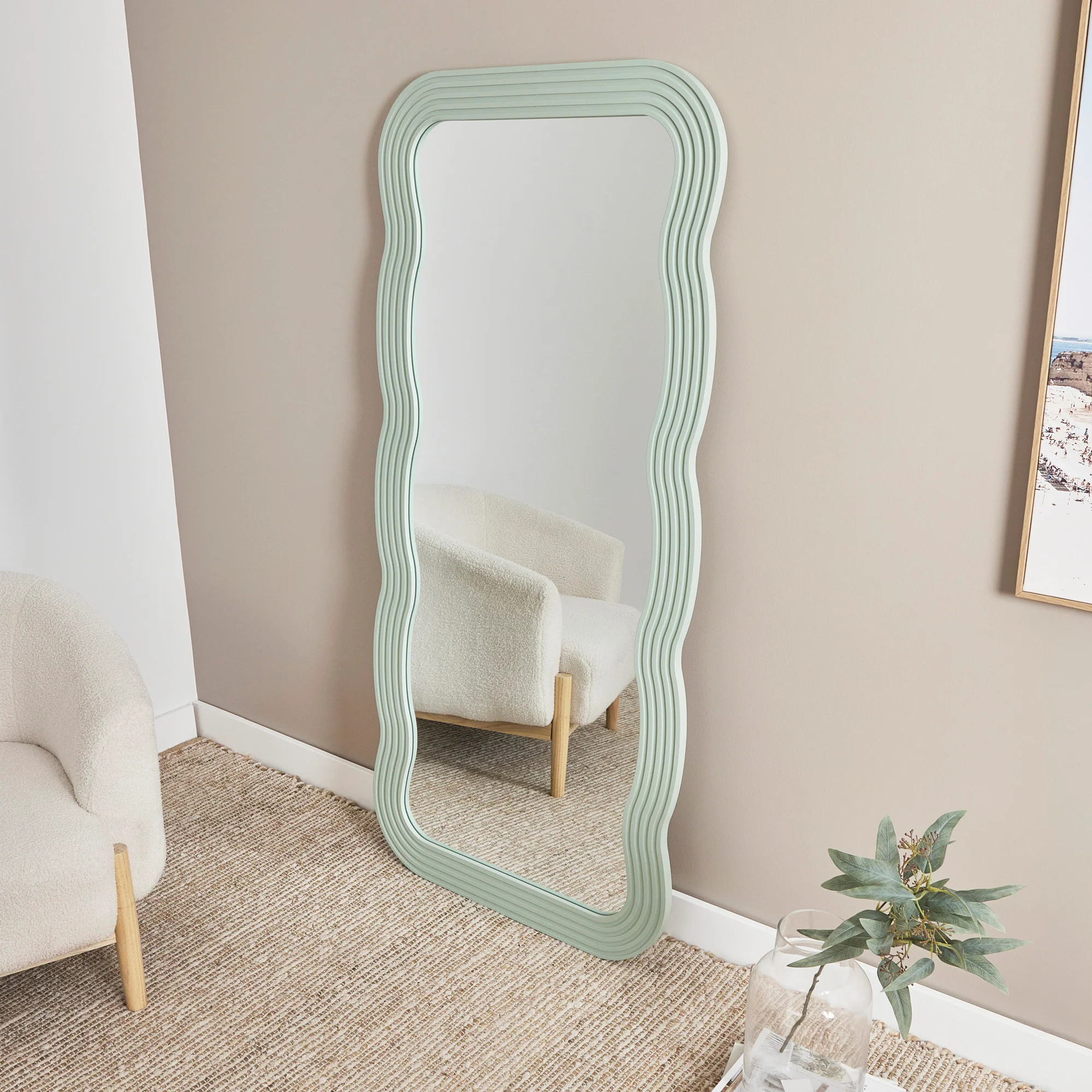Jesse 170cm Squiggle Mirror Green - Image 7
