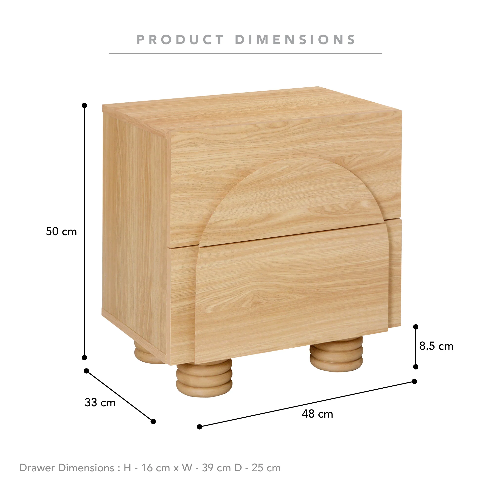 Kaari Bedside Table Natural - Image 3