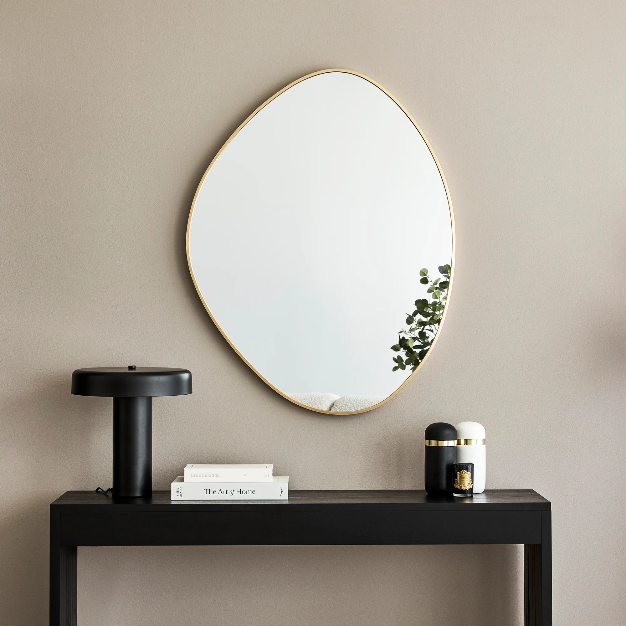 Kai 90cm Pebble Mirror Gold - Image 5