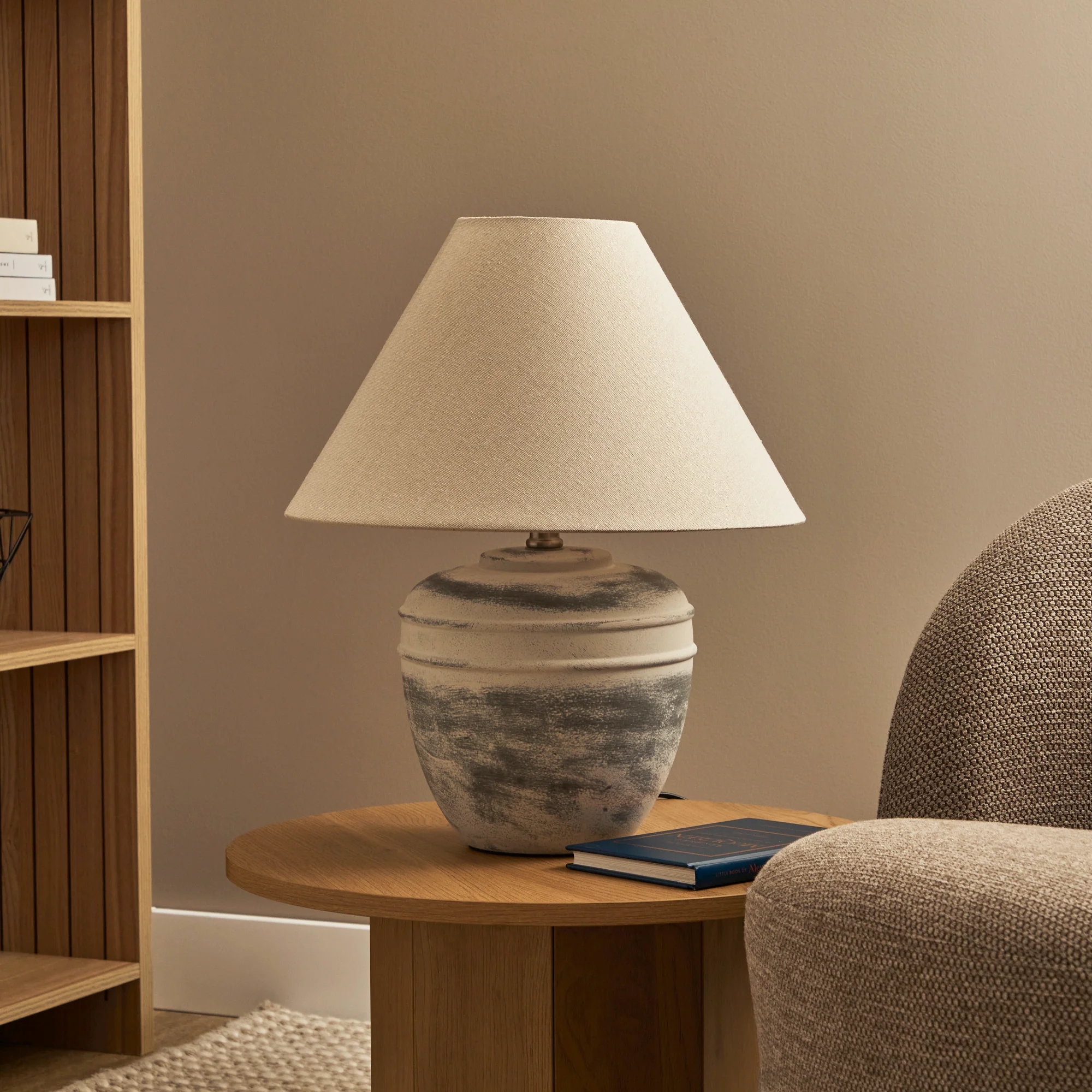 Katara Rustic Terracotta Table Lamp Beige - Image 2