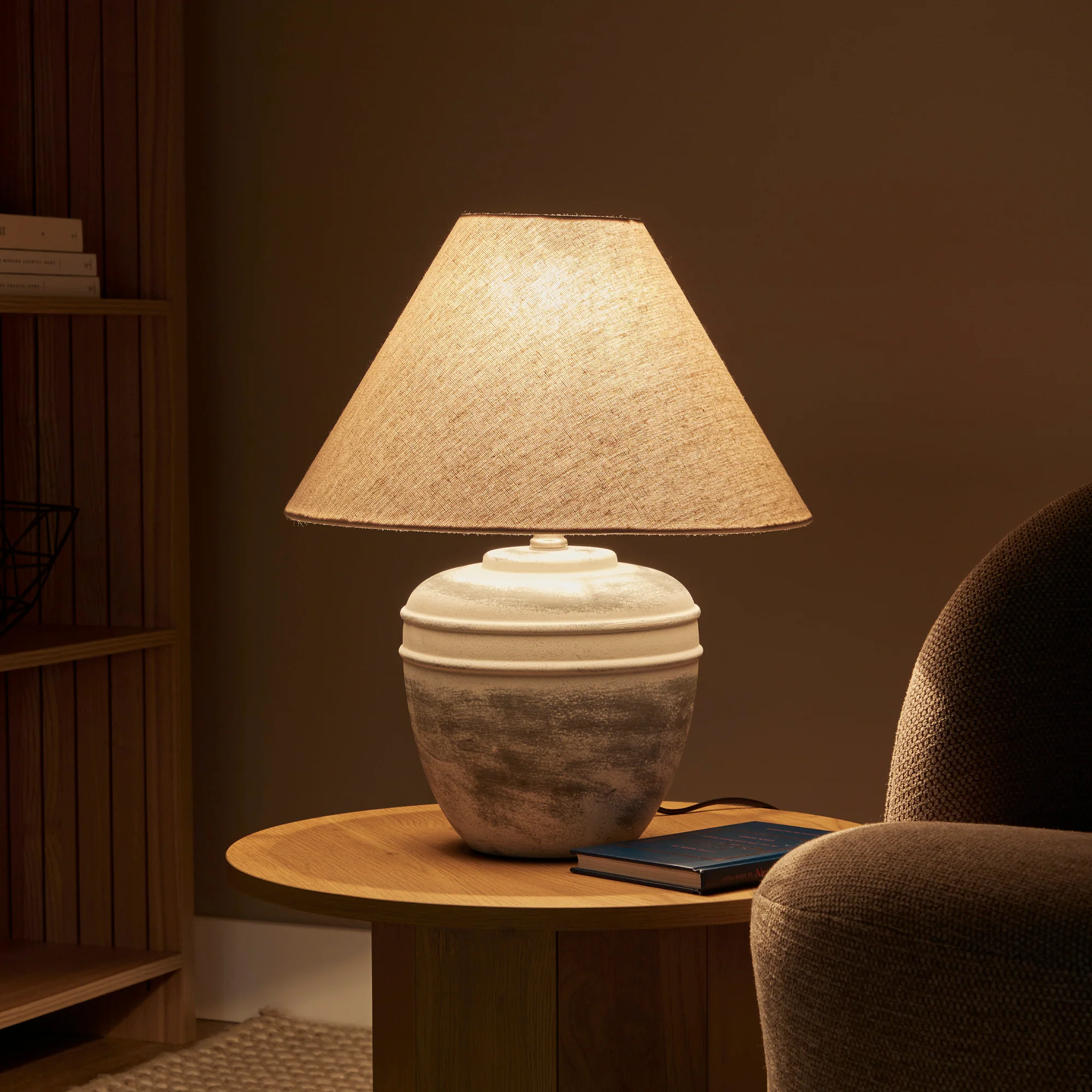 Katara Rustic Terracotta Table Lamp Beige - Image 4