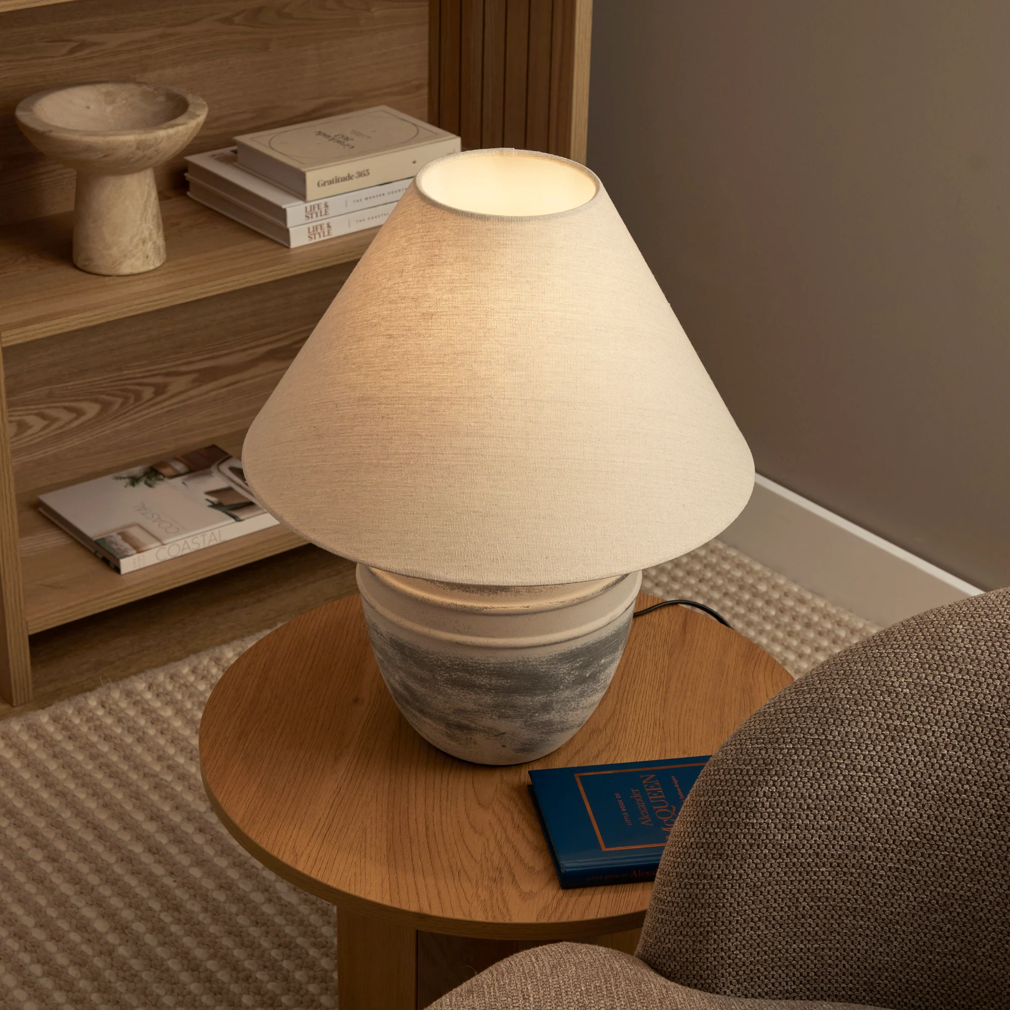 Katara Rustic Terracotta Table Lamp Beige - Image 5
