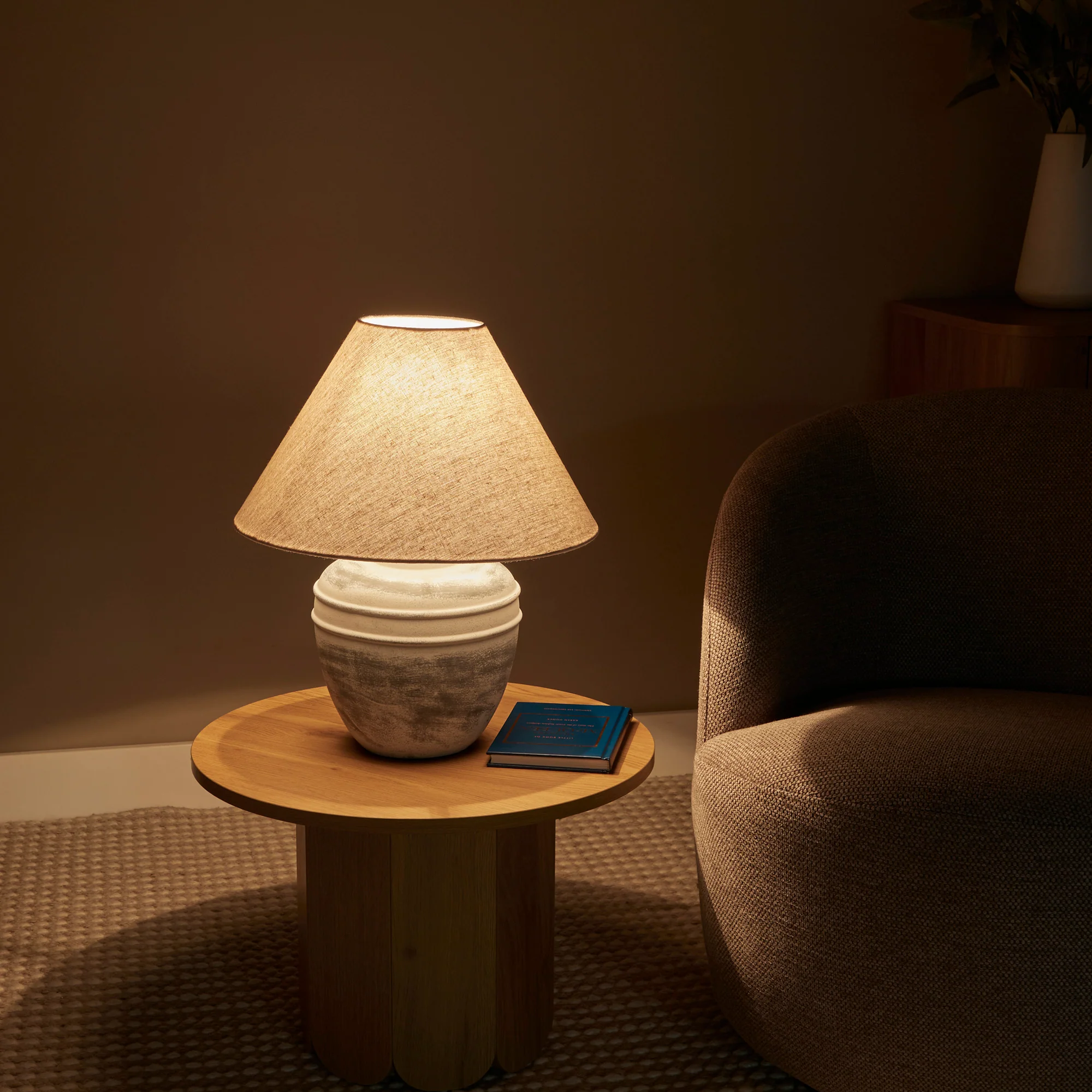 Katara Rustic Terracotta Table Lamp Beige - Image 6