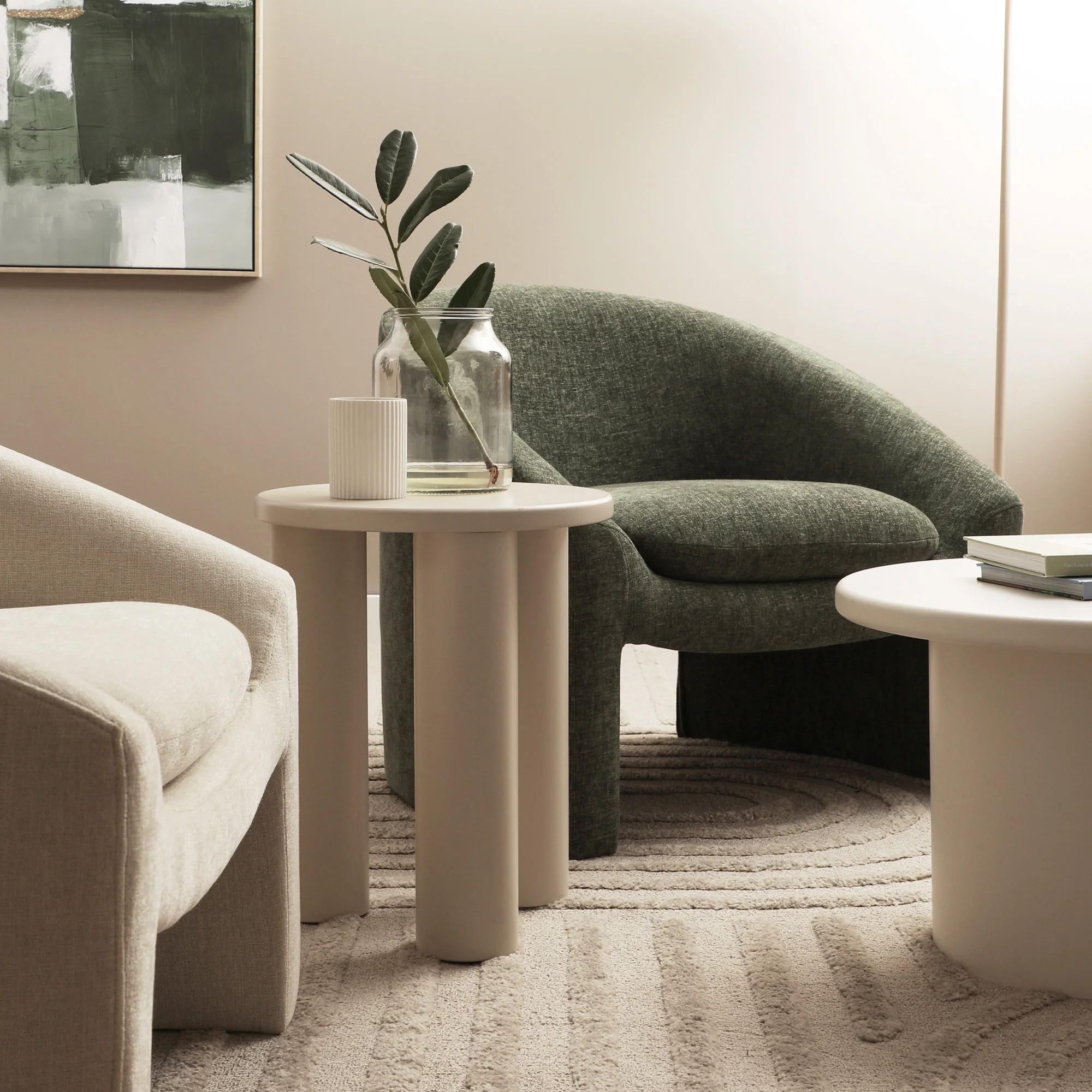 Kingsley Side Table Cream - Image 6