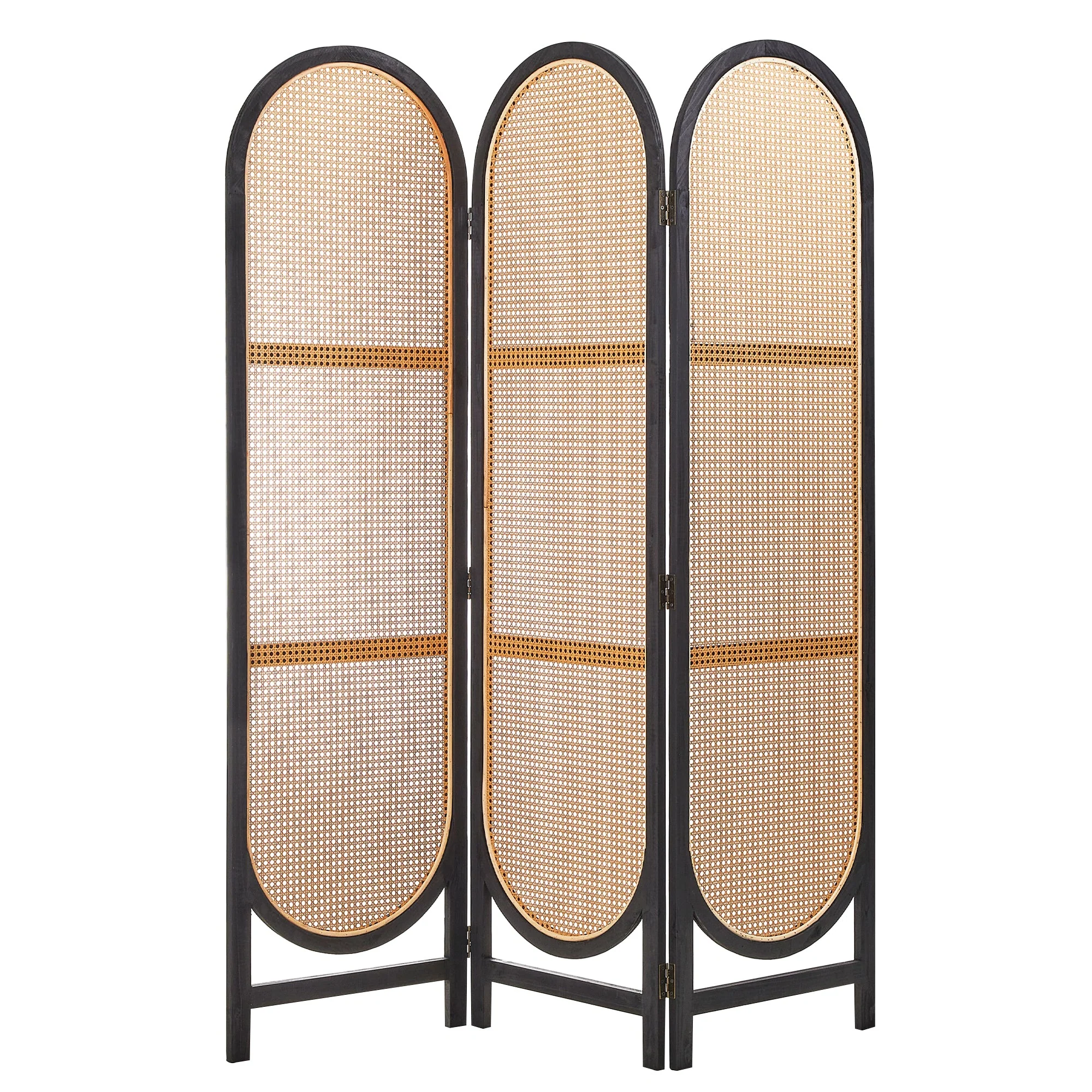 Kojo 3 Panel Room Screen Black - Image 2