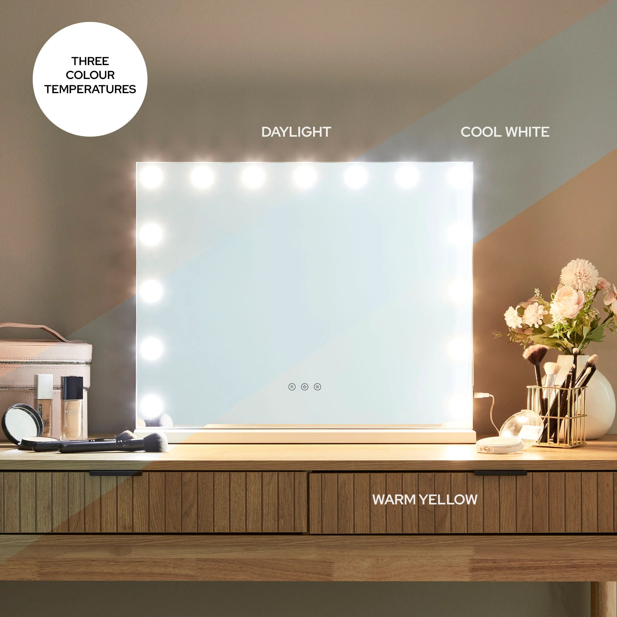 LED 58cm Medium Rectangle Vanity Mirror - Image 5