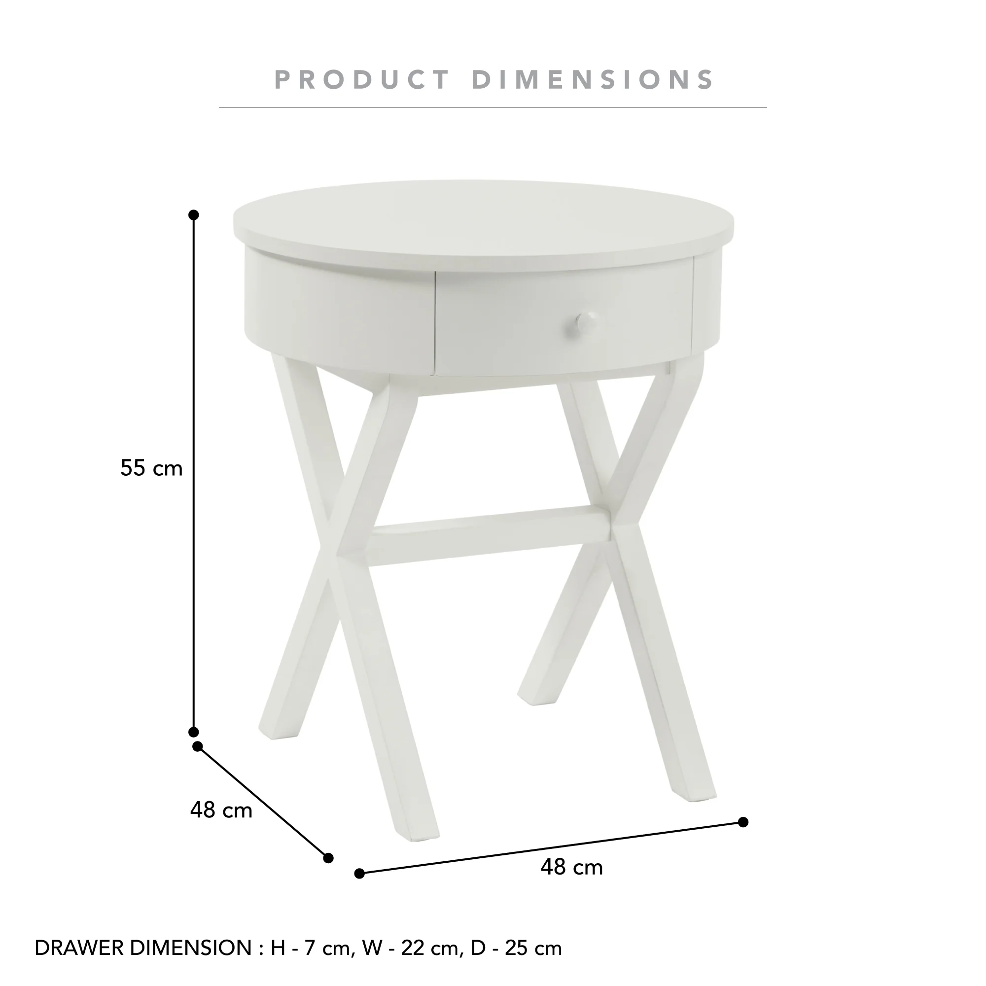 Lee Side Table White - Image 3