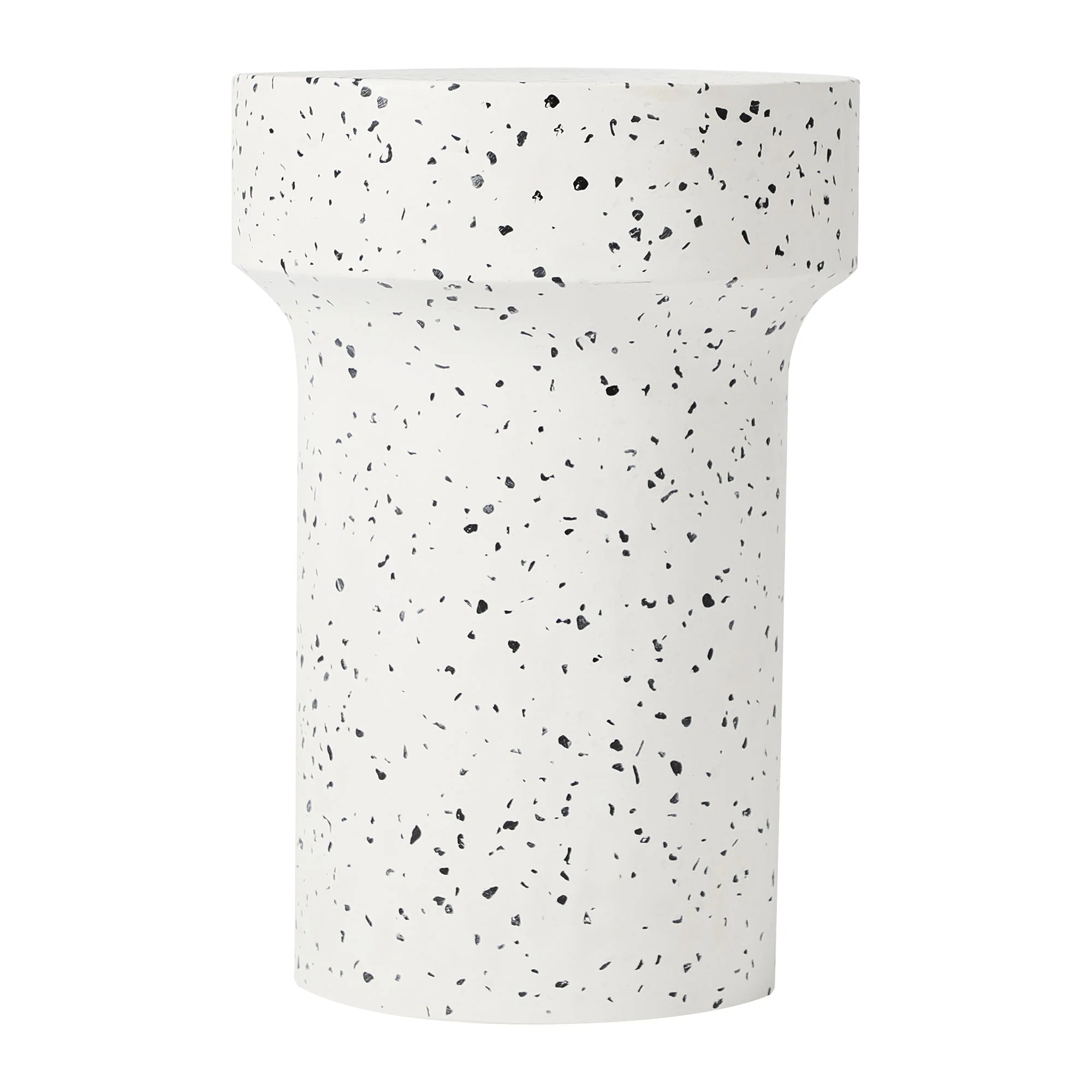 Leon Terrazzo Side Table Stool Speckle White - Image 10