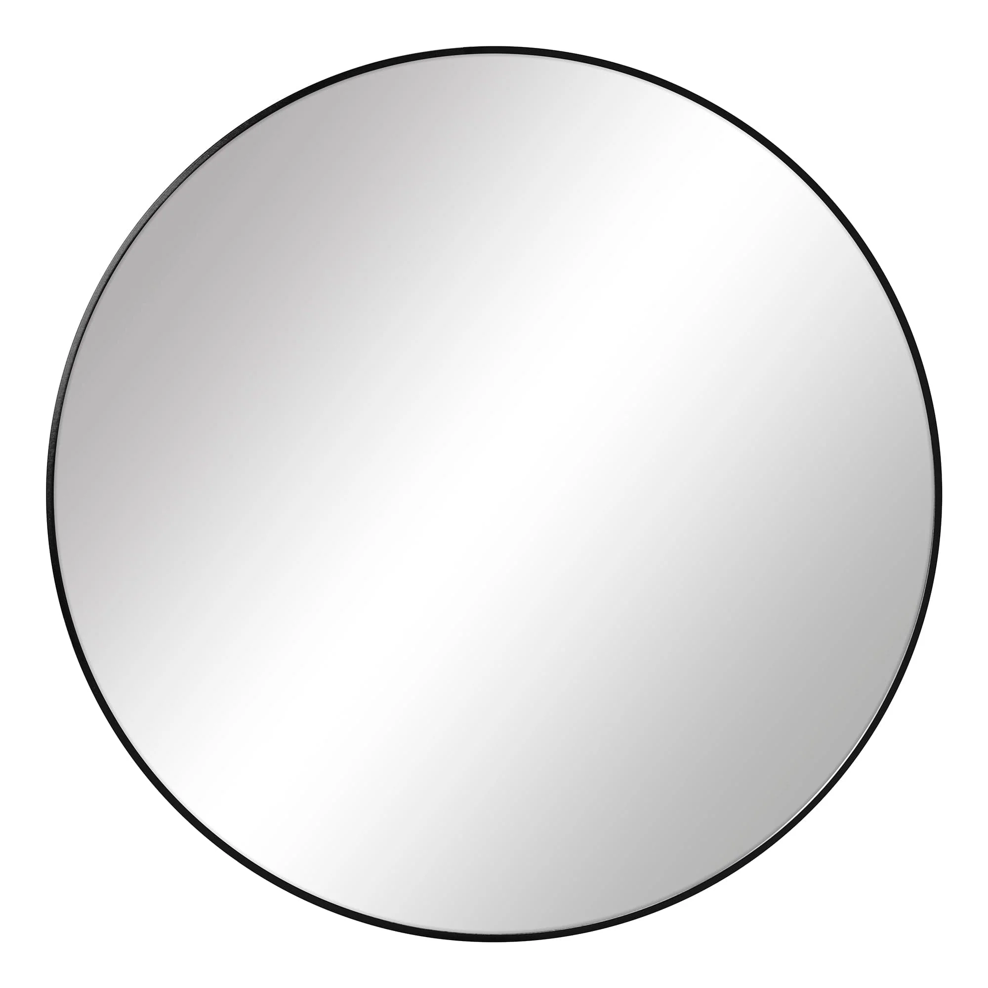 Linda 90cm Round Wall Mirror Black - Image 2