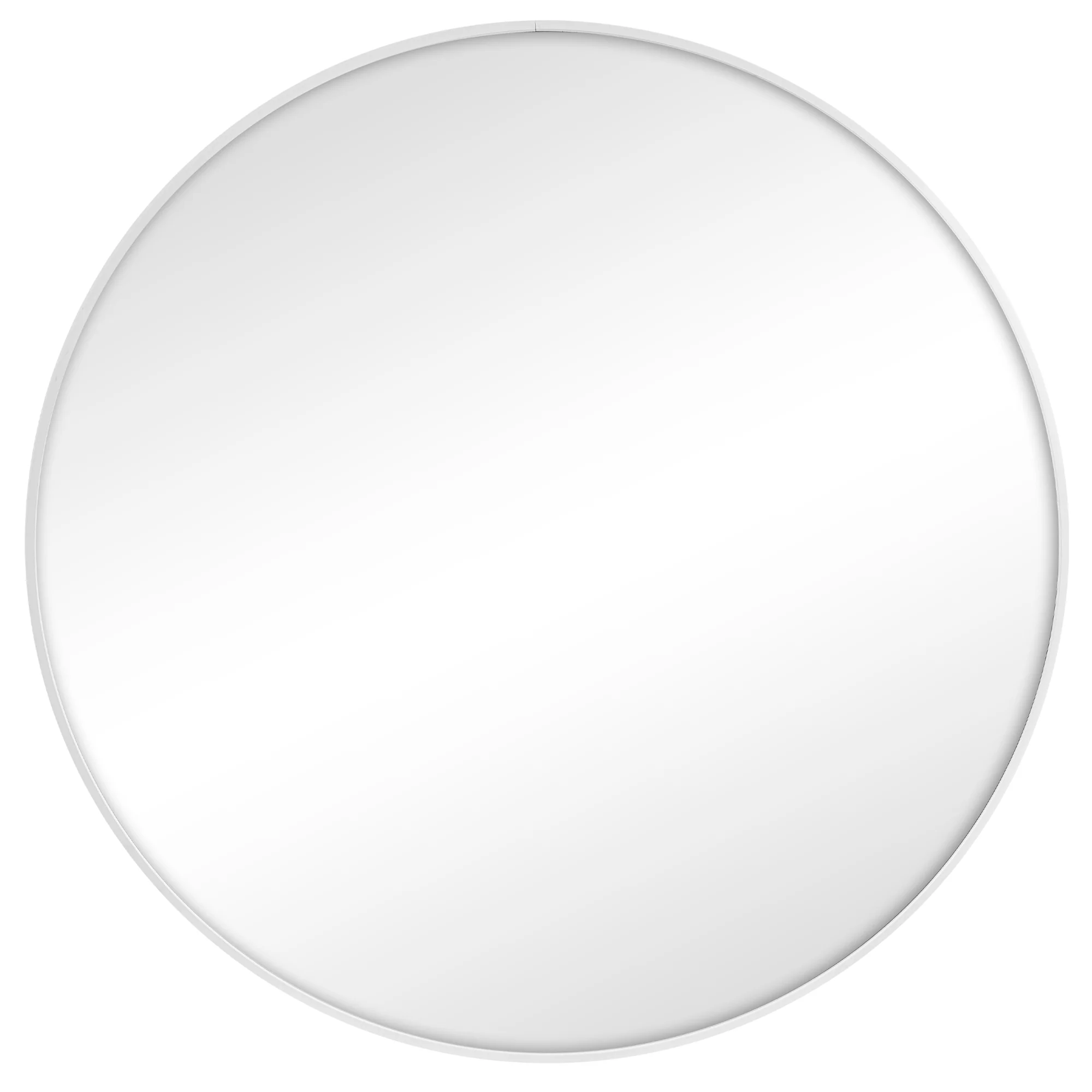 Linda 90cm Round Wall Mirror White - Image 2