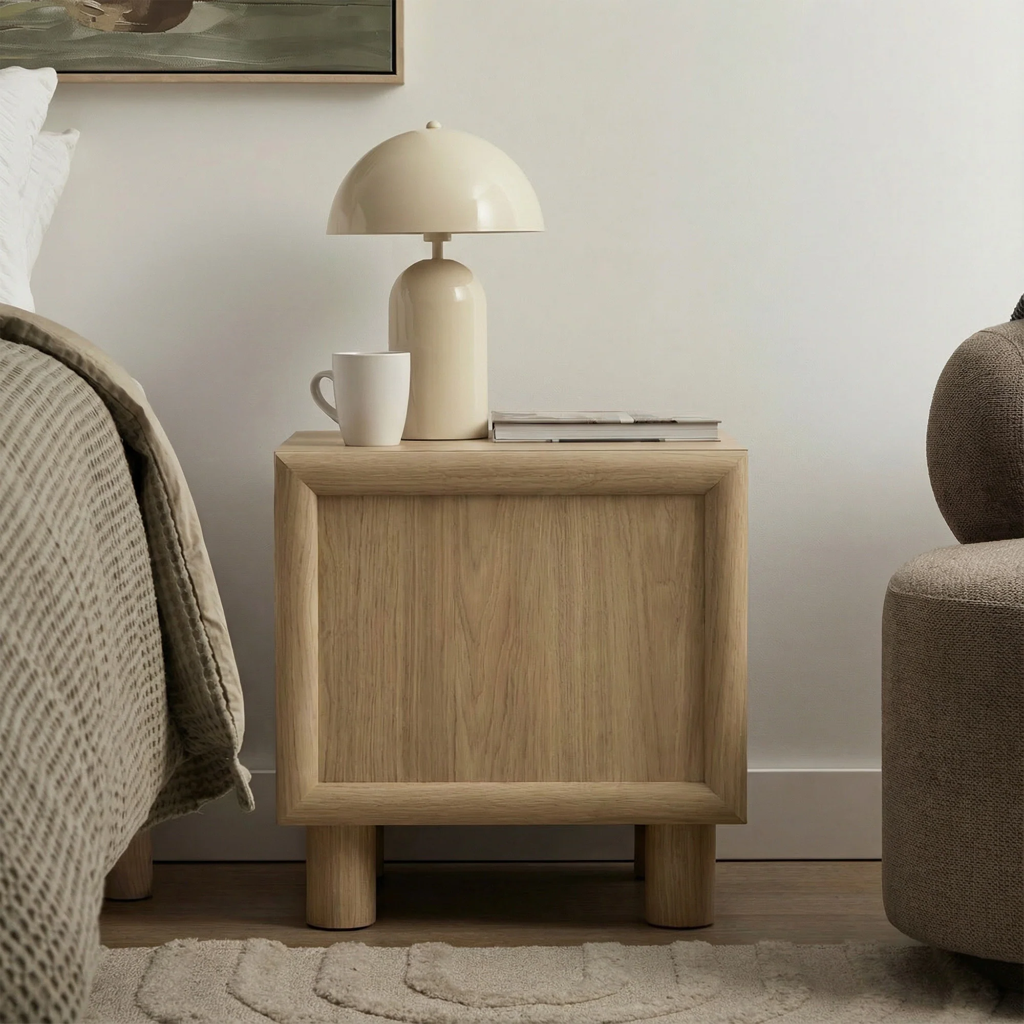 Linero Bedside Table Oak (Set of 2) - Image 4