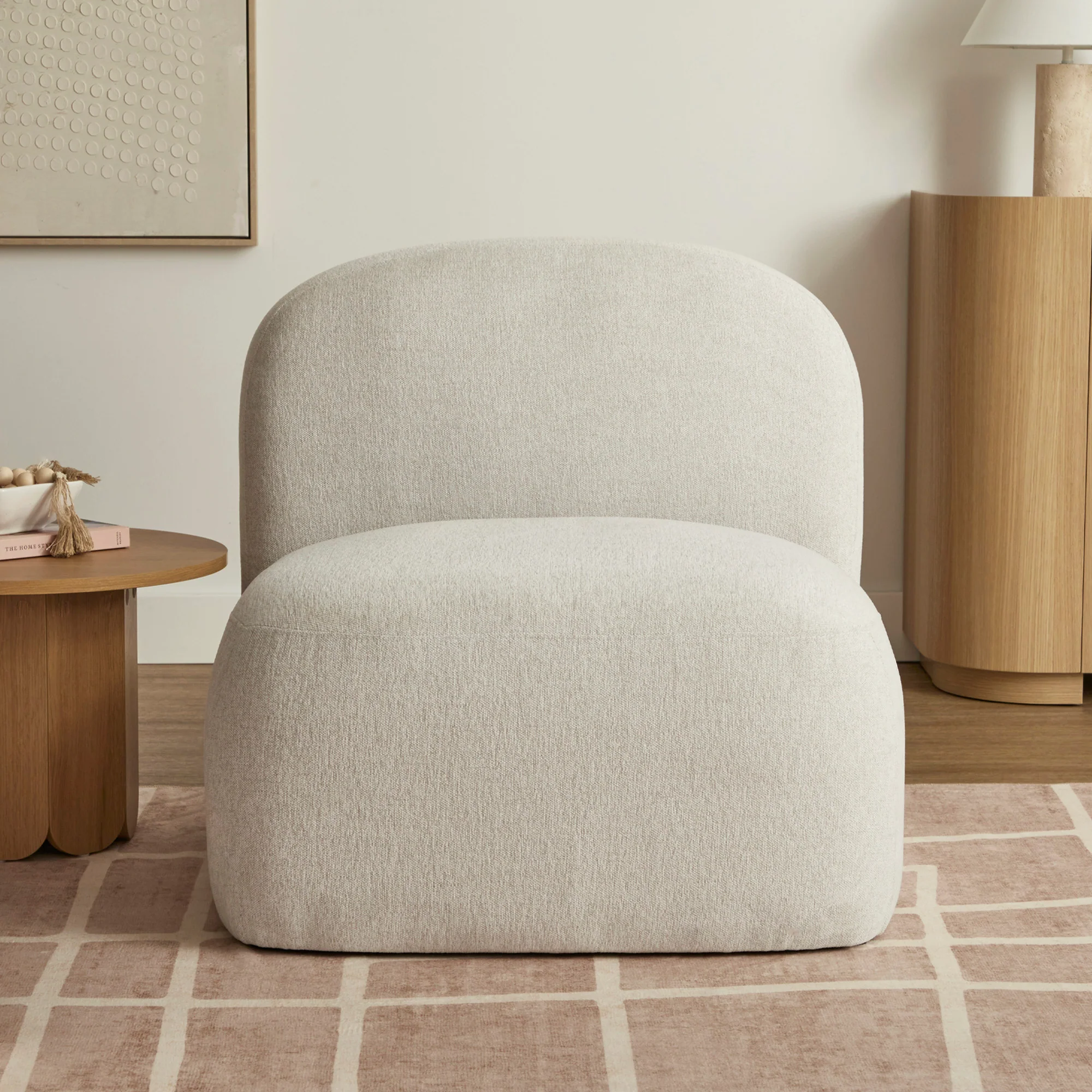 Luca Block Accent Chair Cream - Image 5