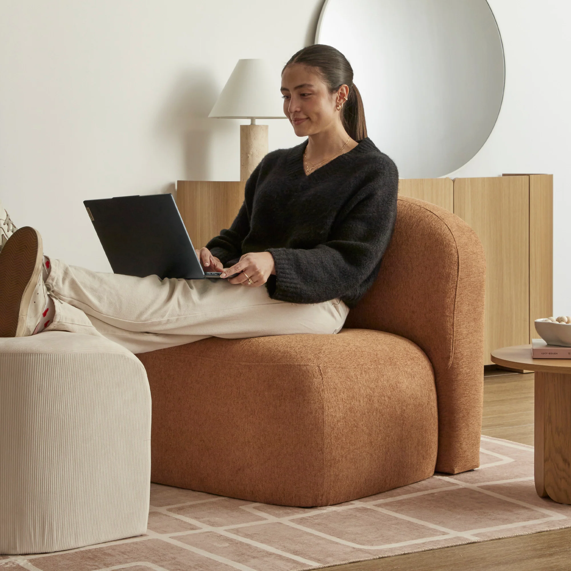 Luca Block Accent Chair Pumpkin - Image 7