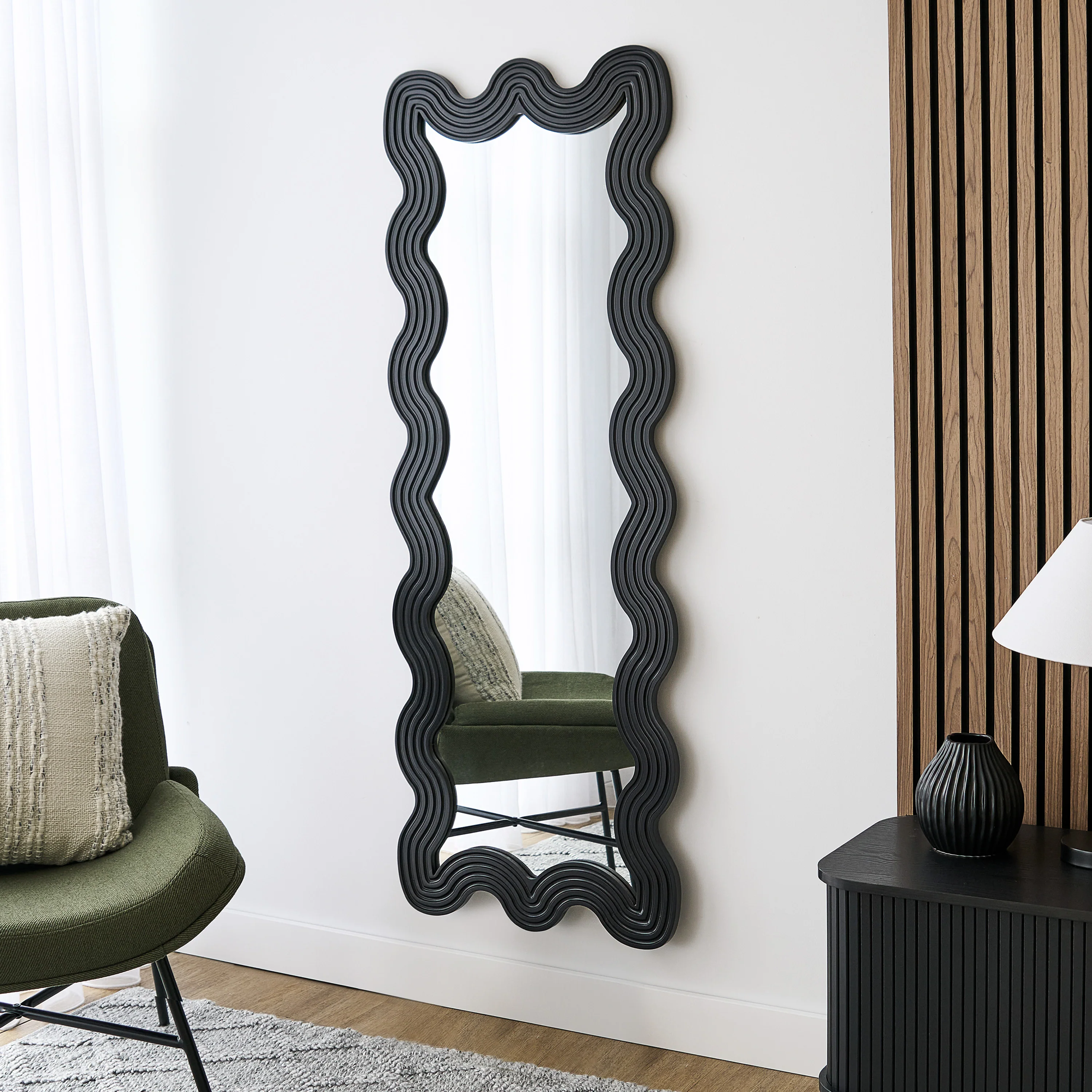 Lulu 160cm Floor Mirror Black