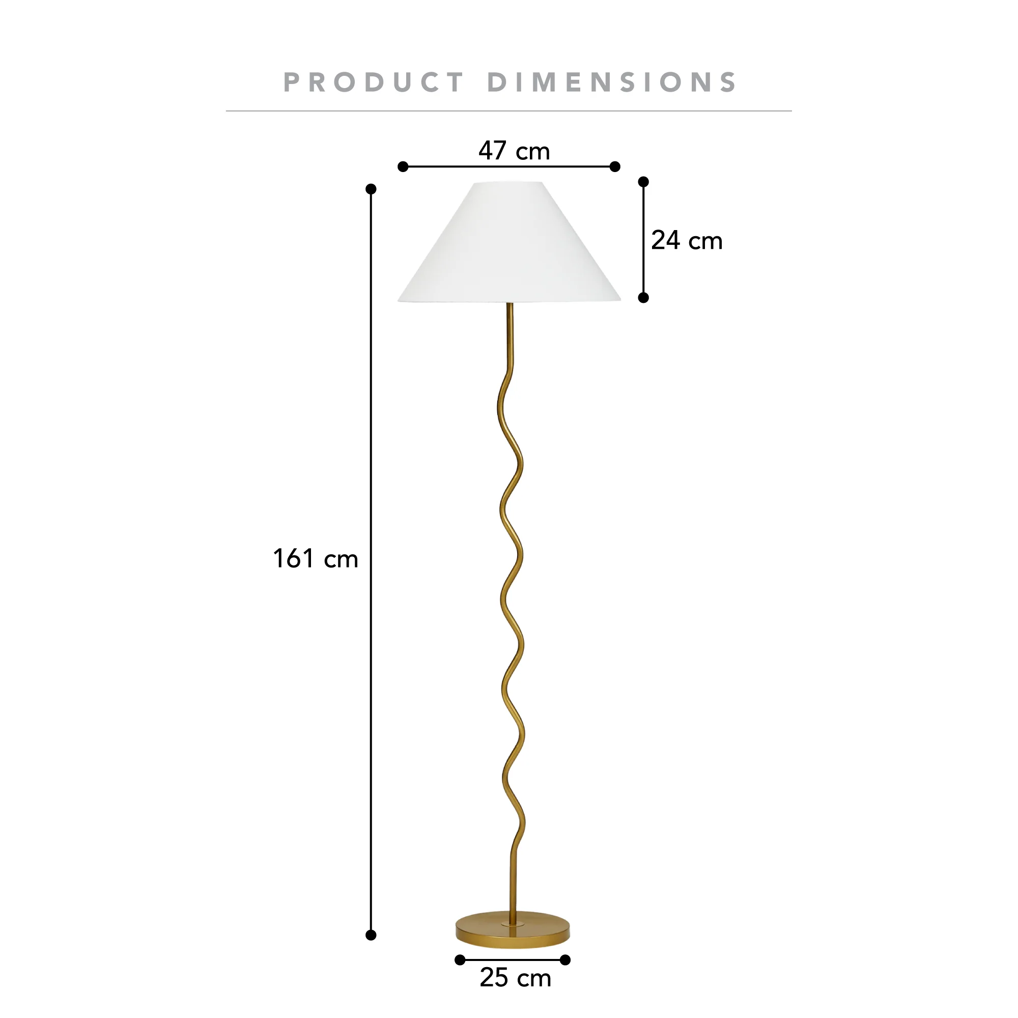 Lulu Squiggle Floor Lamp Gold - Image 3